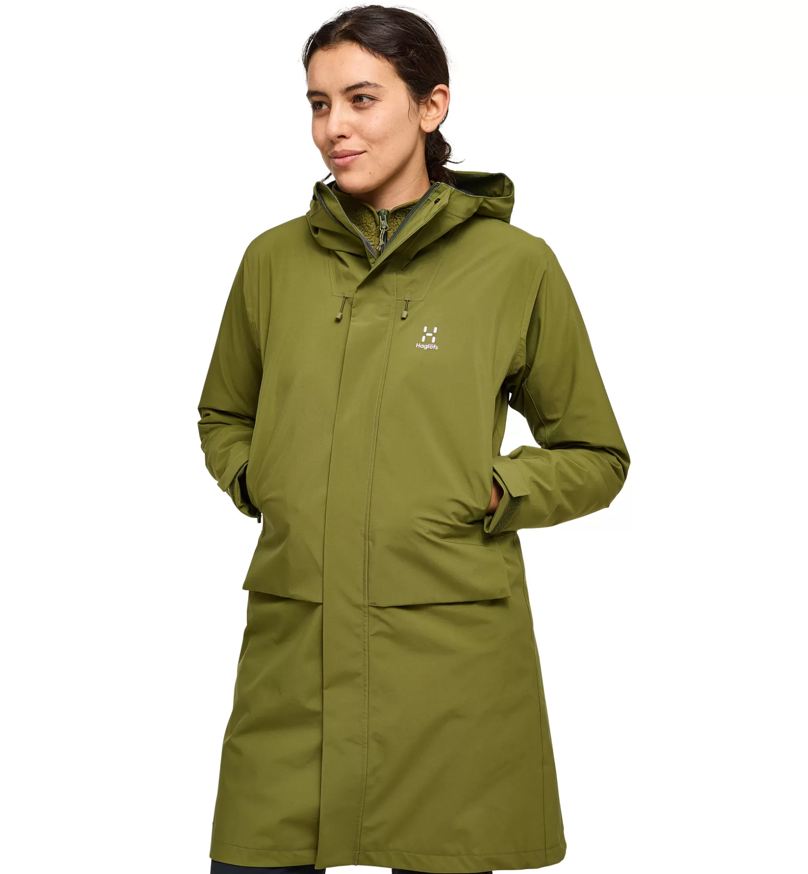 New Haglöfs Aria Proof Parka Women Olive Green