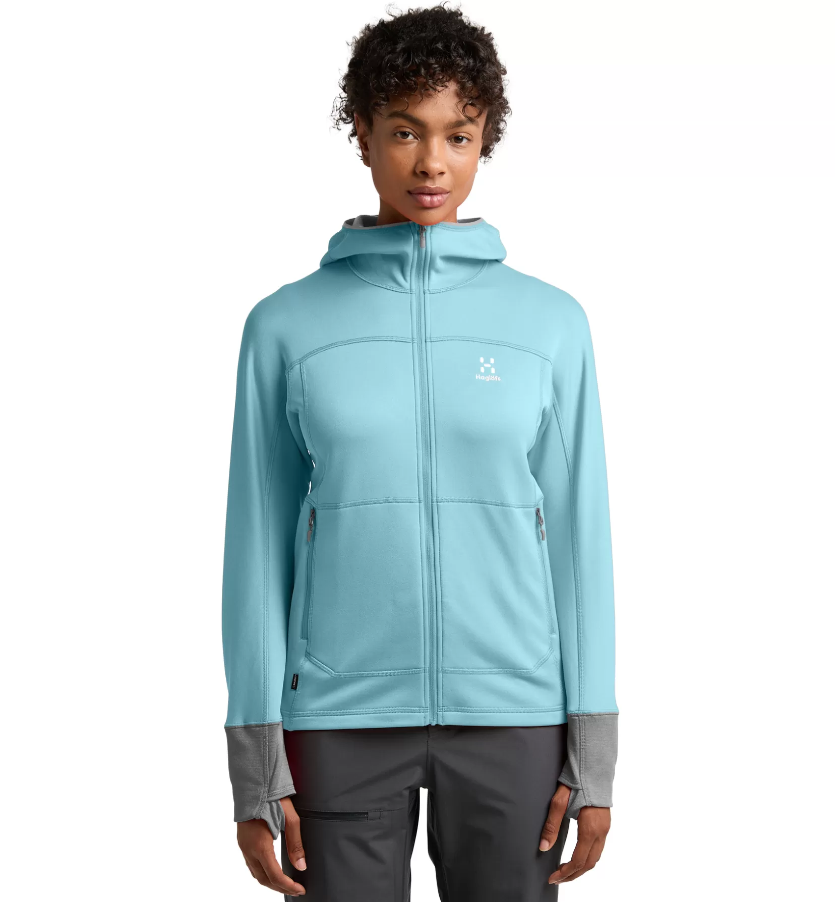 Best Haglöfs Betula Hood Women Frost Blue/Concrete