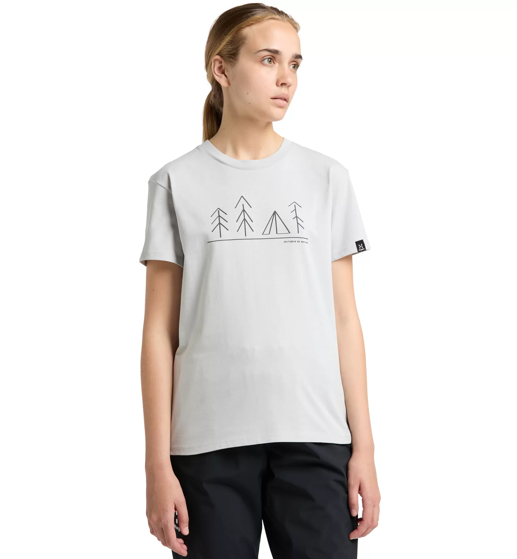 Online Haglöfs Camp Tee Women Stone Grey