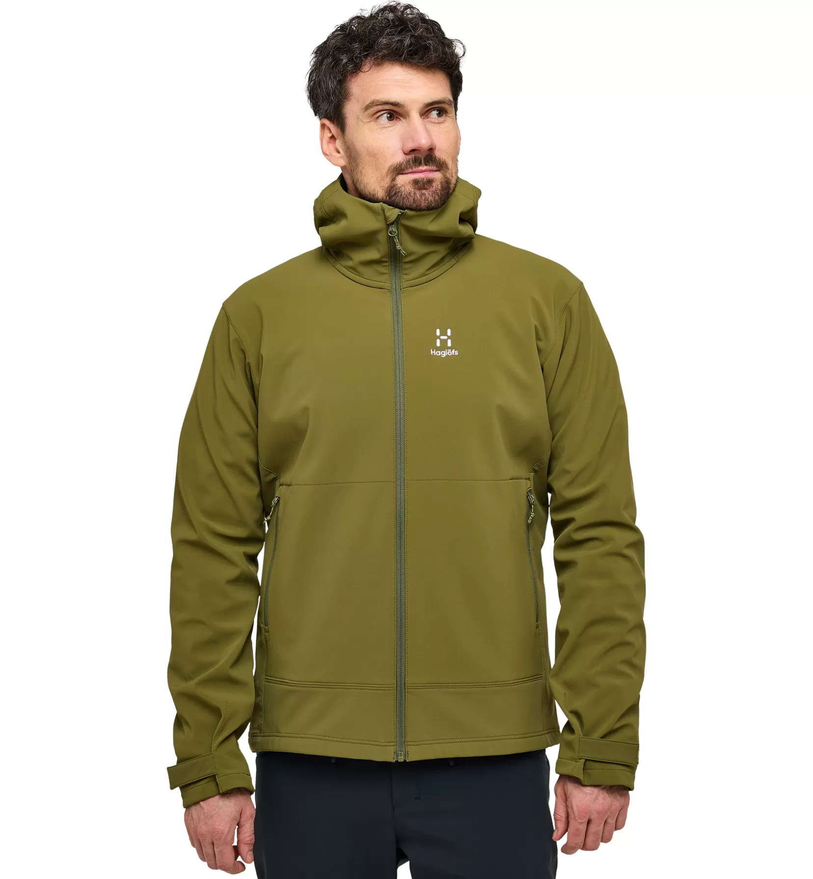 New Haglöfs Chilly Softshell Hood Men Olive Green