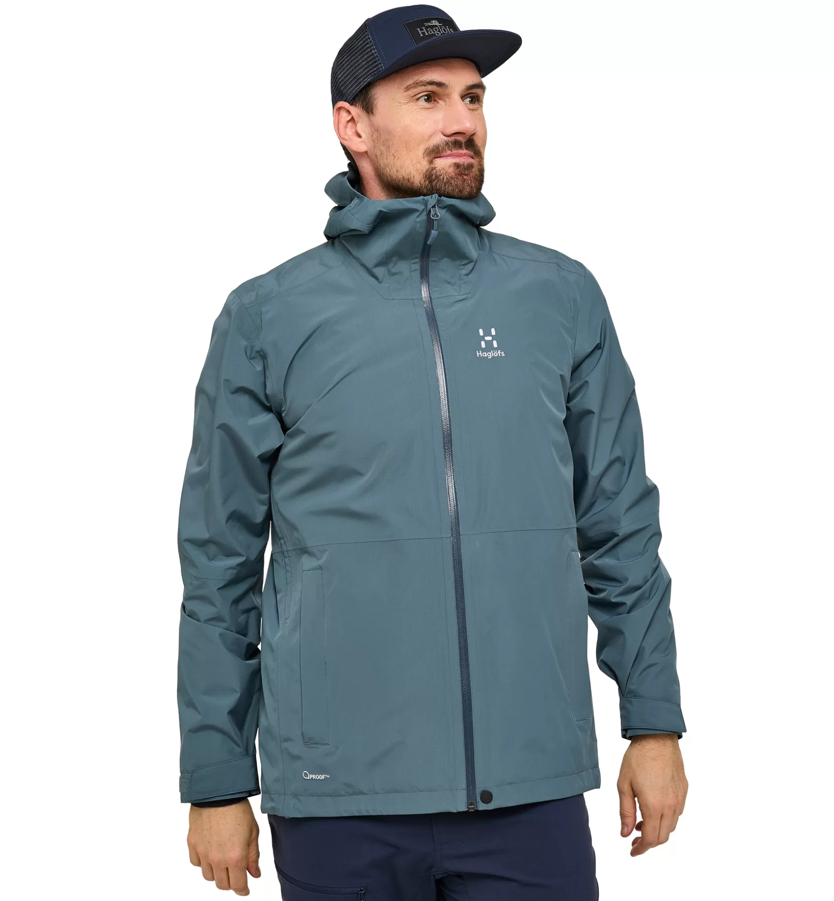 Fashion Haglöfs Finch Proof Jacket Men Steel Blue