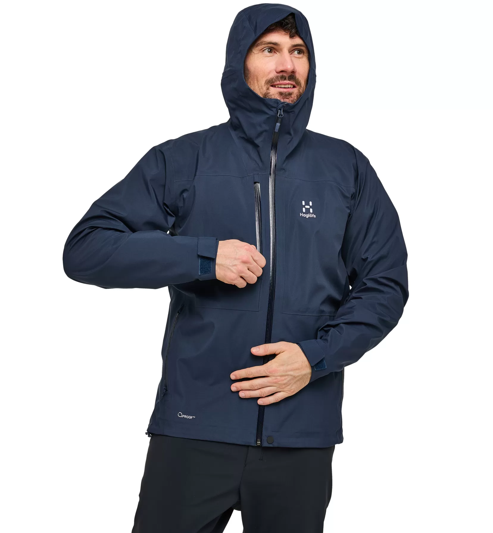 Hot Haglöfs Front Proof Jacket Men Tarn Blue