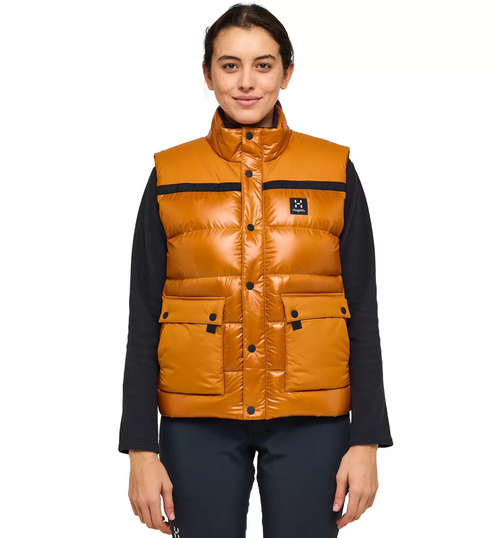 Hot Haglöfs Funäs Down Vest Women Golden Brown