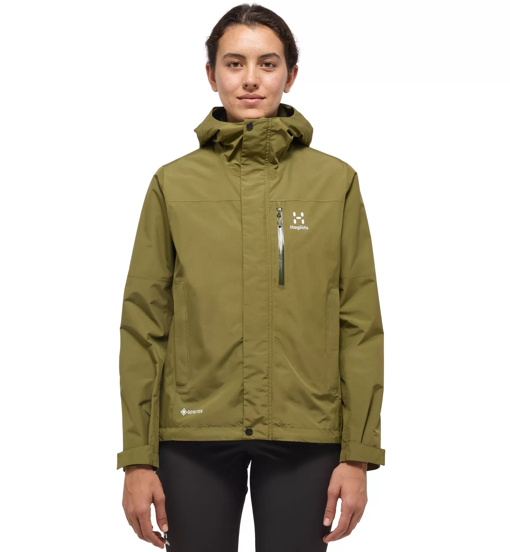 Cheap Haglöfs Lark GTX Jacket Women Olive Green