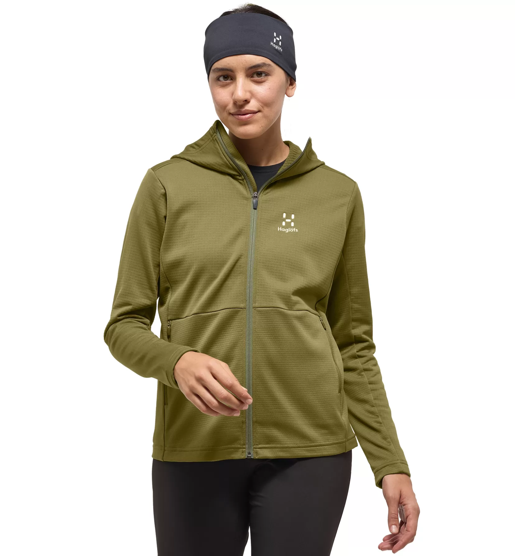 Shop Haglöfs Lark Mid Hood Women Olive Green