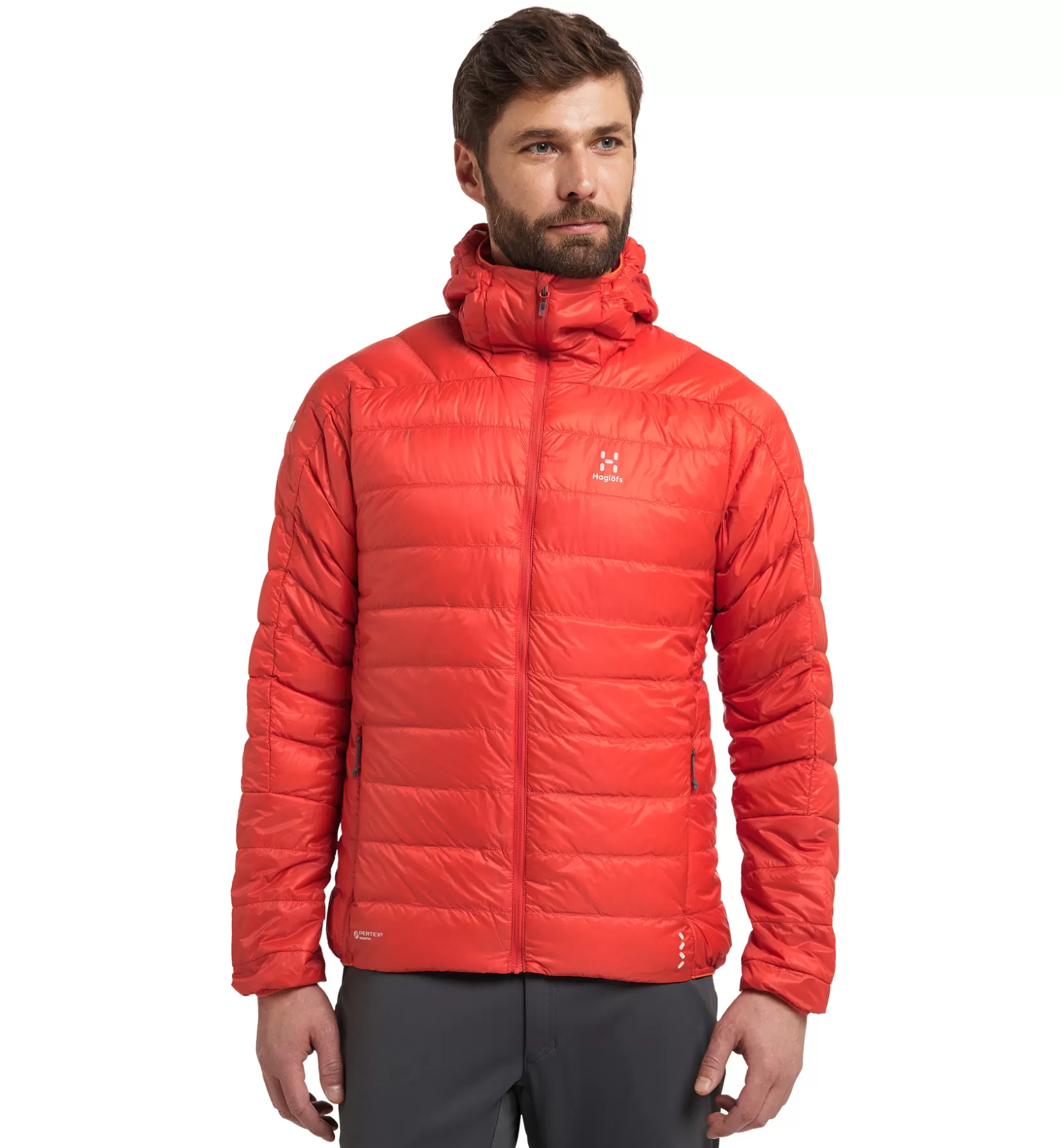 Shop Haglöfs L.I.M Down Hood Men Habanero