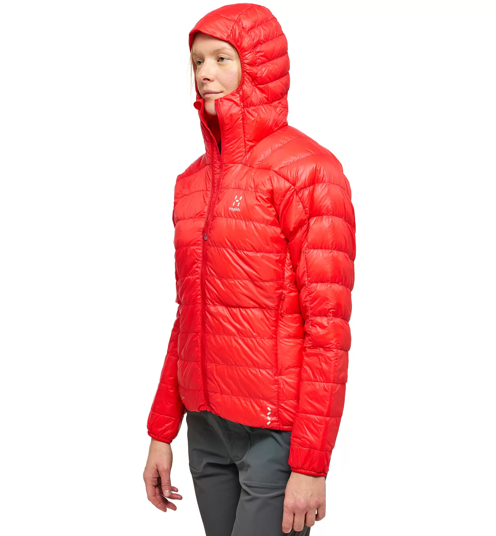 Hot Haglöfs L.I.M Down Hood Women Poppy Red