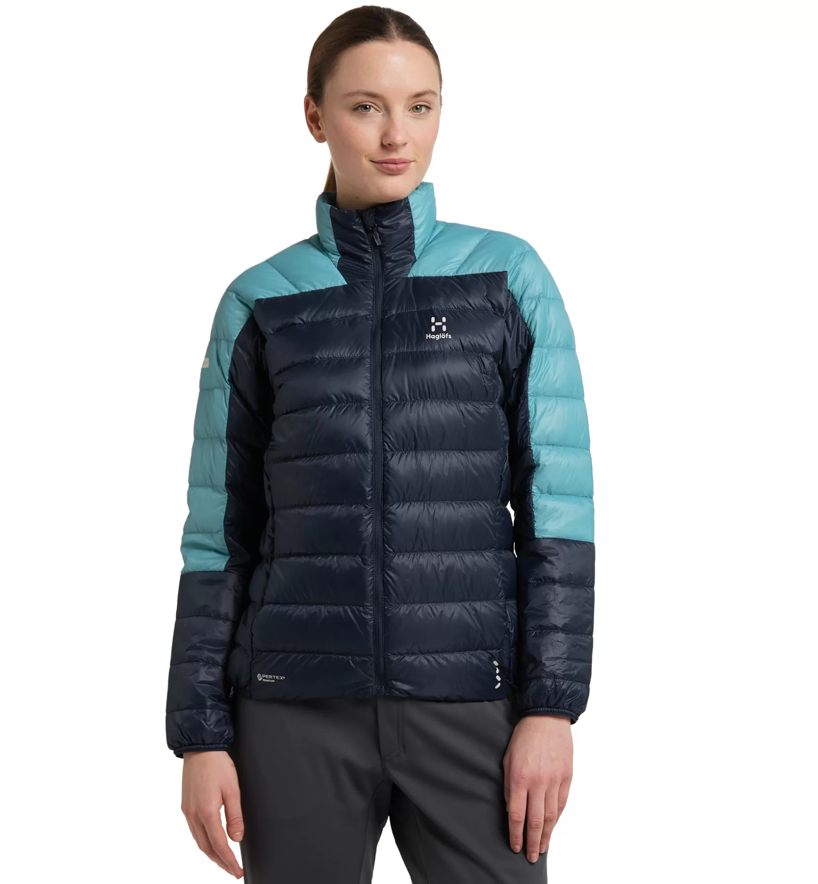 Best Haglöfs L.I.M Down Jacket Women Tarn blue/Frost blue
