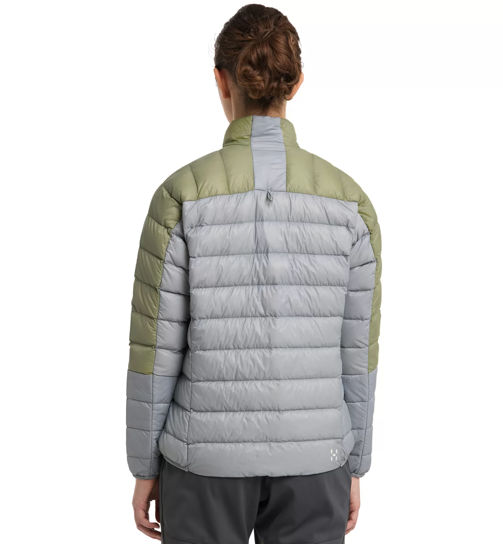Fashion Haglöfs L.I.M Down Jacket Women Concrete/Thyme Green