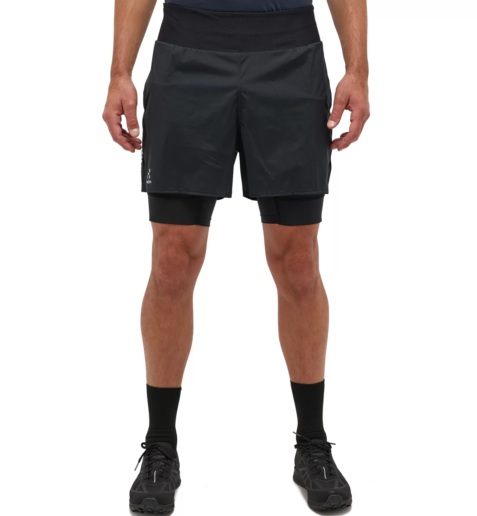Clearance Haglöfs L.I.M Intense Trail 2-in-1 Shorts Men True Black