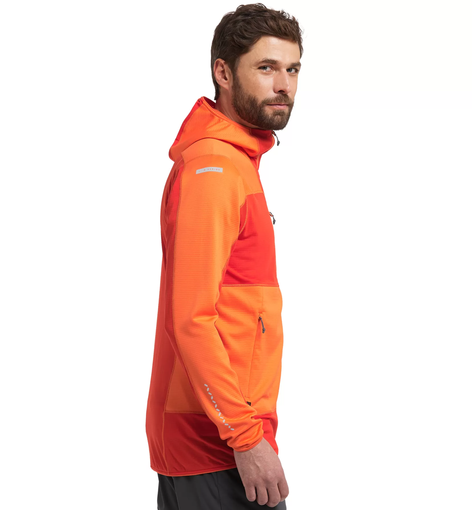 Clearance Haglöfs L.I.M Mid Fast Hood Men Flame Orange/Habanero