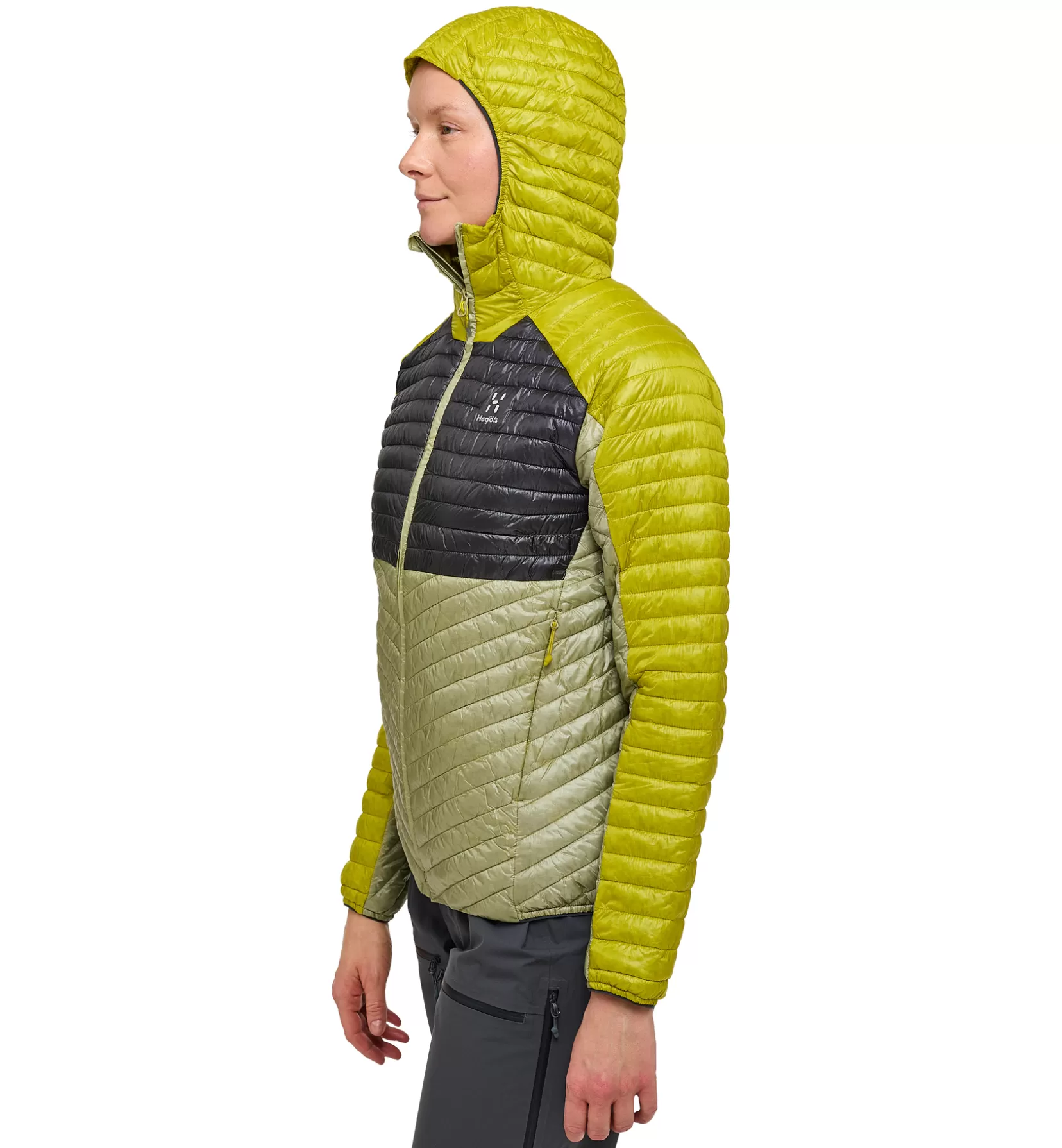 Shop Haglöfs L.I.M Mimic Hood Women Aurora/Thyme Green