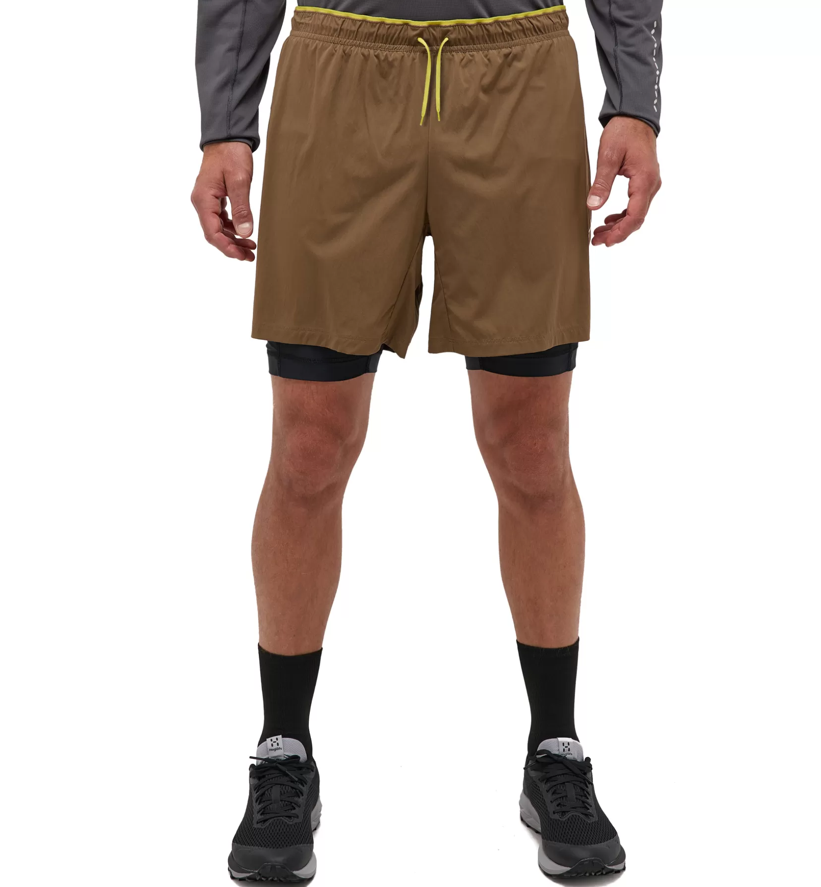 Hot Haglöfs L.I.M Tempo Trail 2-in-1 Shorts Men Teak brown/True black
