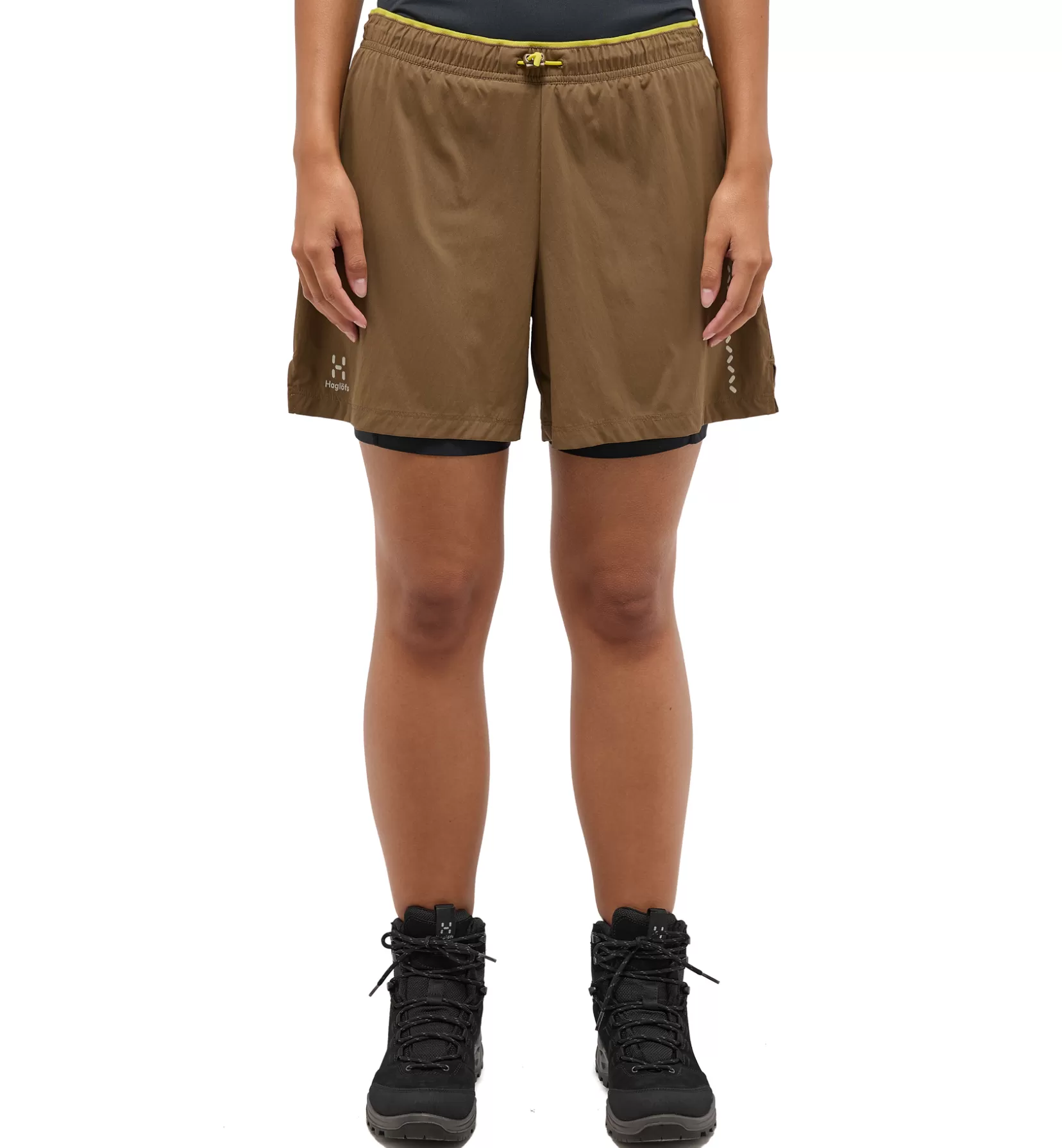 Hot Haglöfs L.I.M Tempo Trail 2-in-1 Shorts Women Teak brown/True black