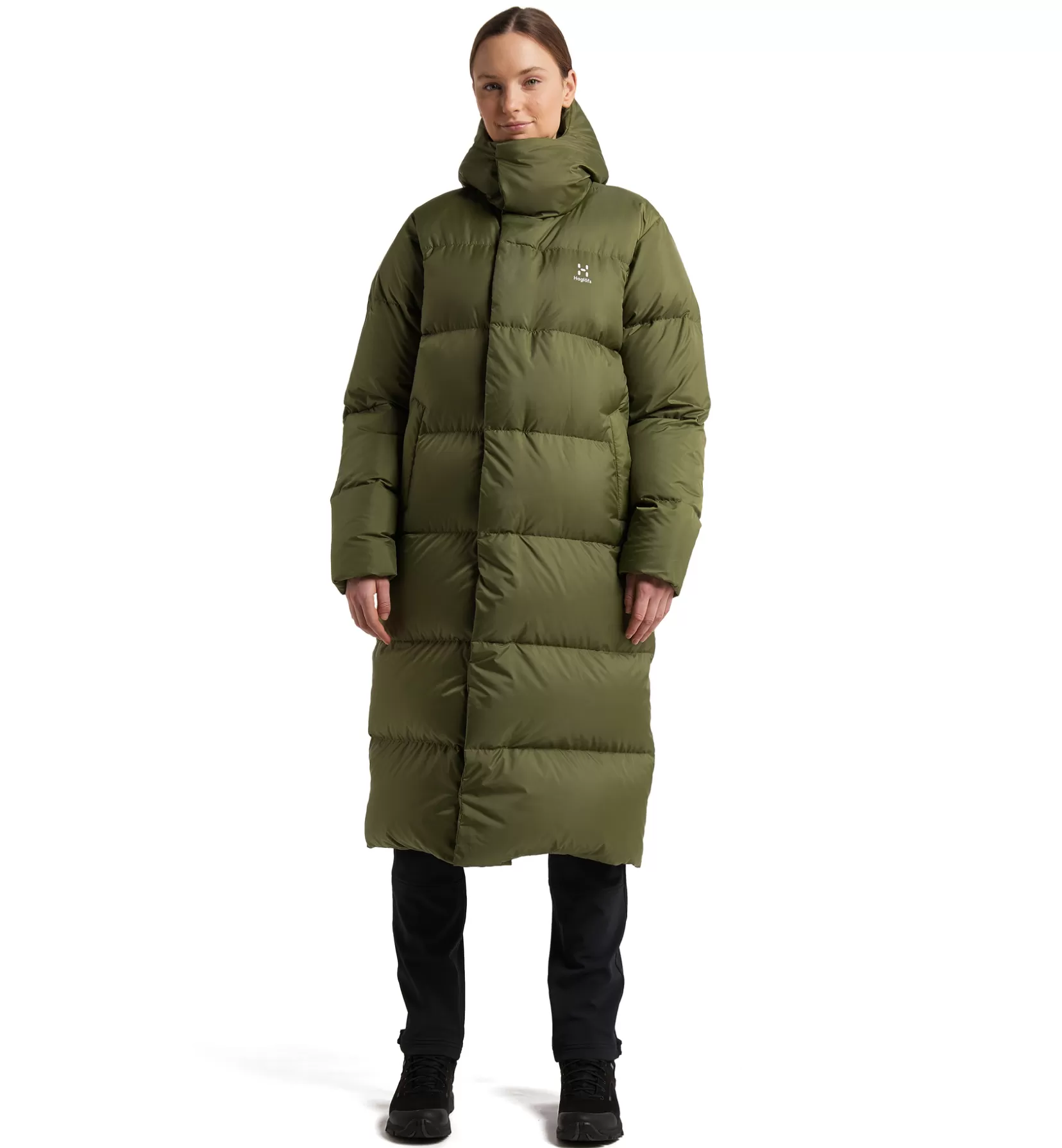 Store Haglöfs Long Down Parka Women Olive Green