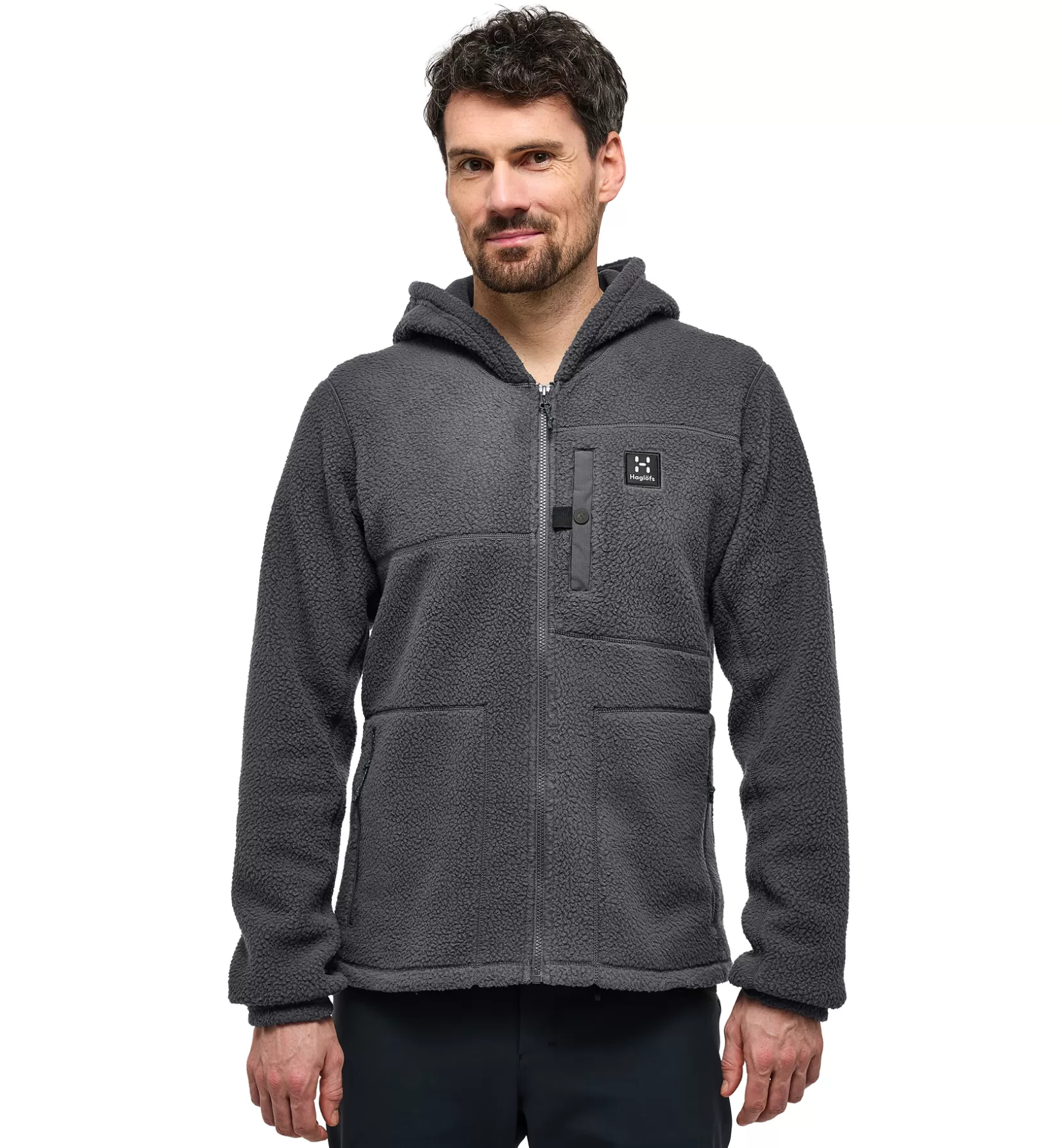 Cheap Haglöfs Malung Pile Hood Men Magnetite