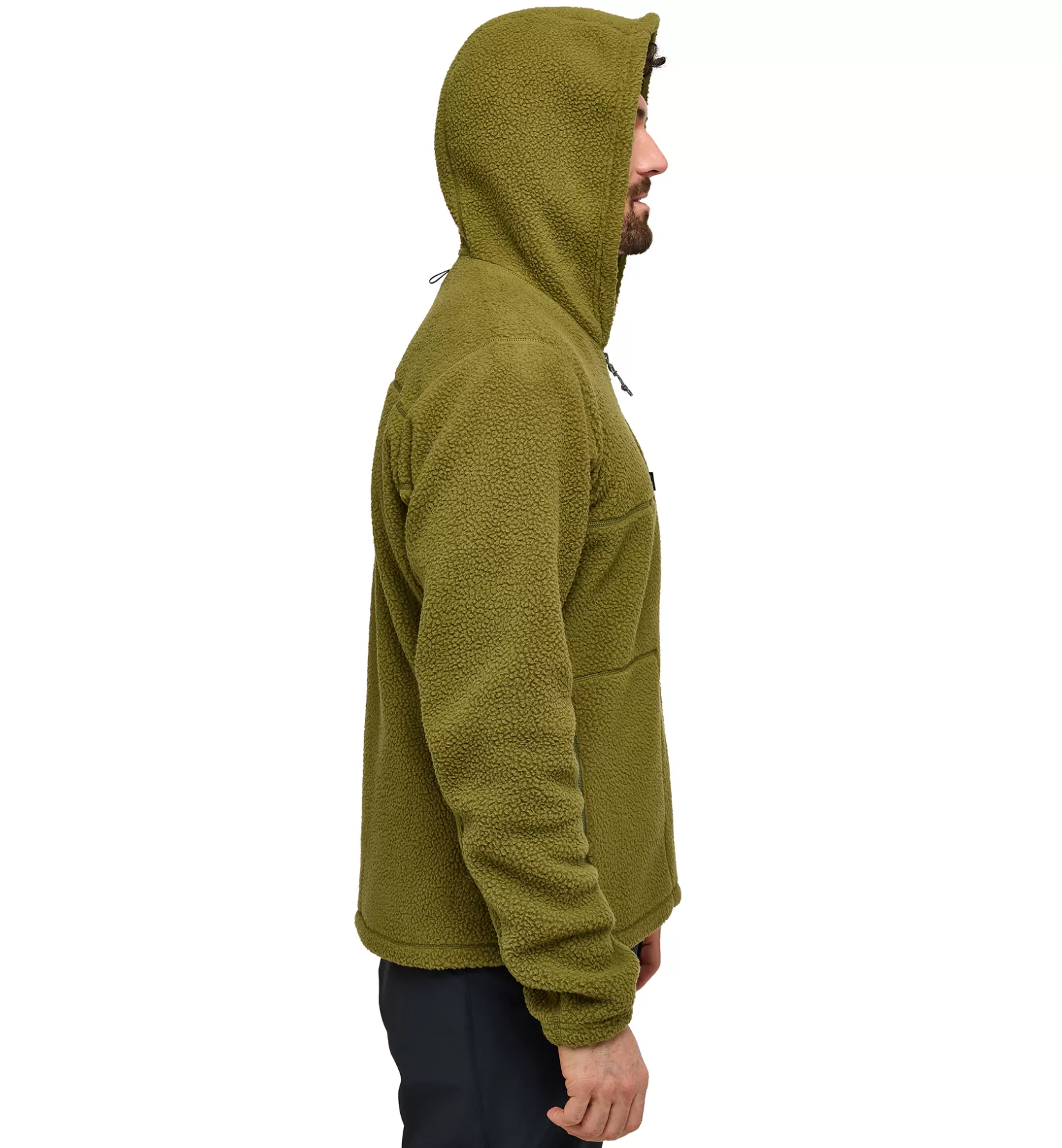 Hot Haglöfs Malung Pile Hood Men Olive Green