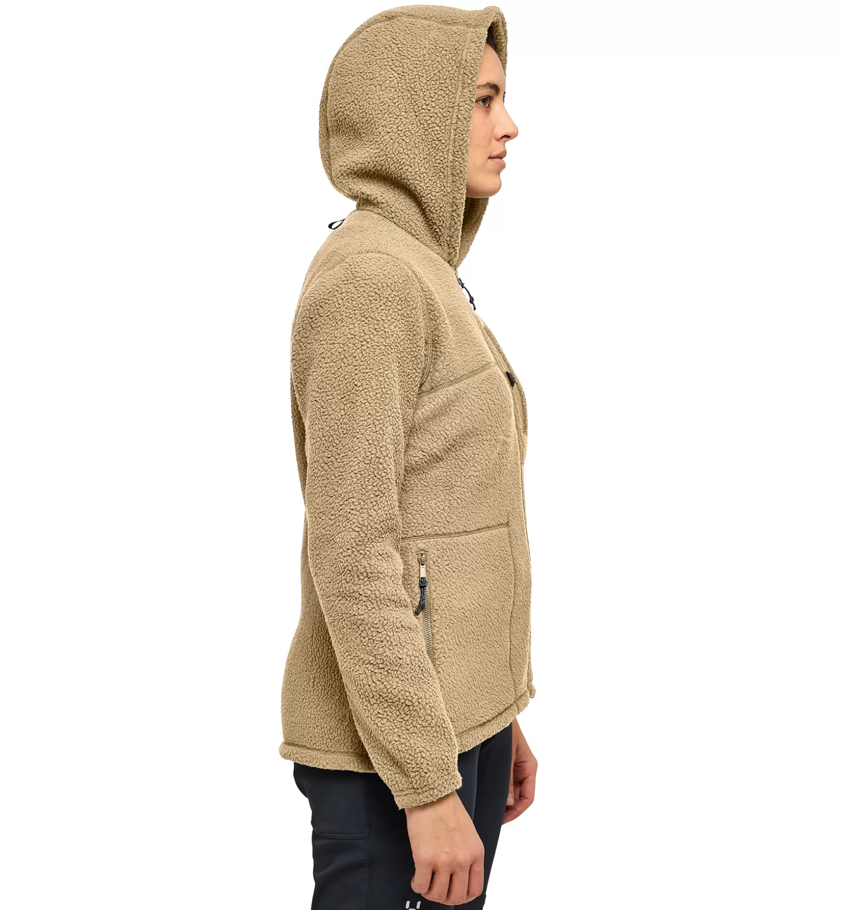 Fashion Haglöfs Malung Pile Hood Women Sand