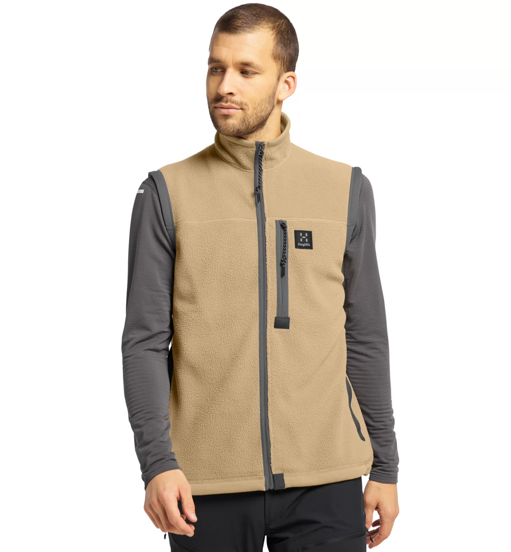 Outlet Haglöfs Malung Pile Vest Men Sand
