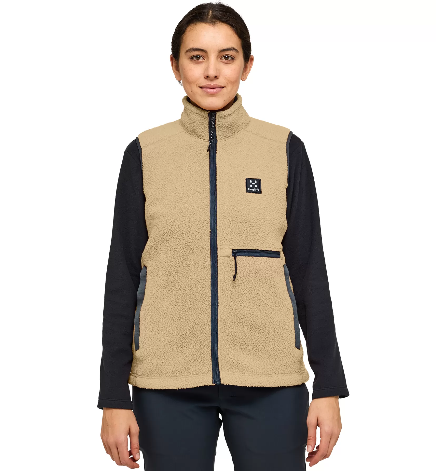 Shop Haglöfs Malung Pile Vest Women Sand