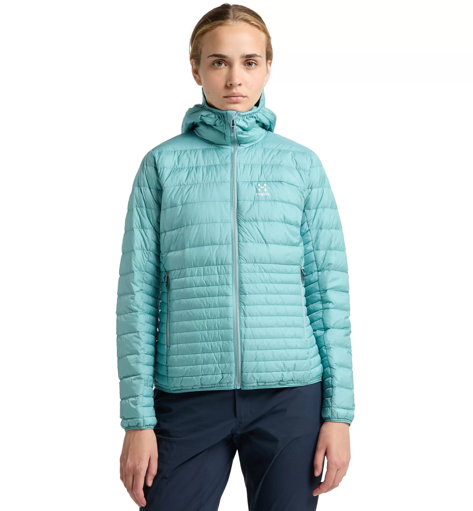 Online Haglöfs Micro Nordic Down Hood Women Frost Blue
