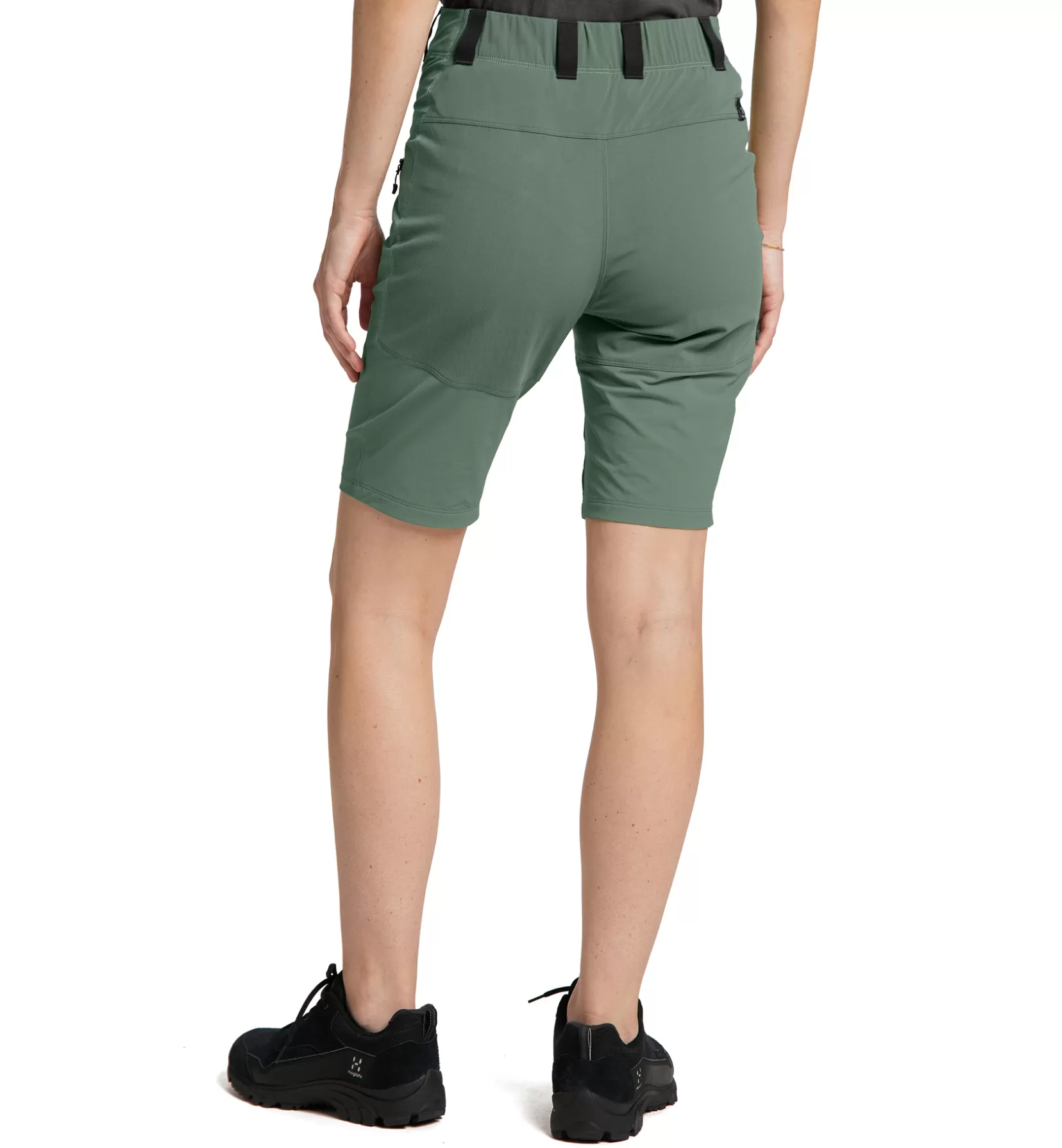Cheap Haglöfs Mid Slim Shorts Women Fjell green/True black