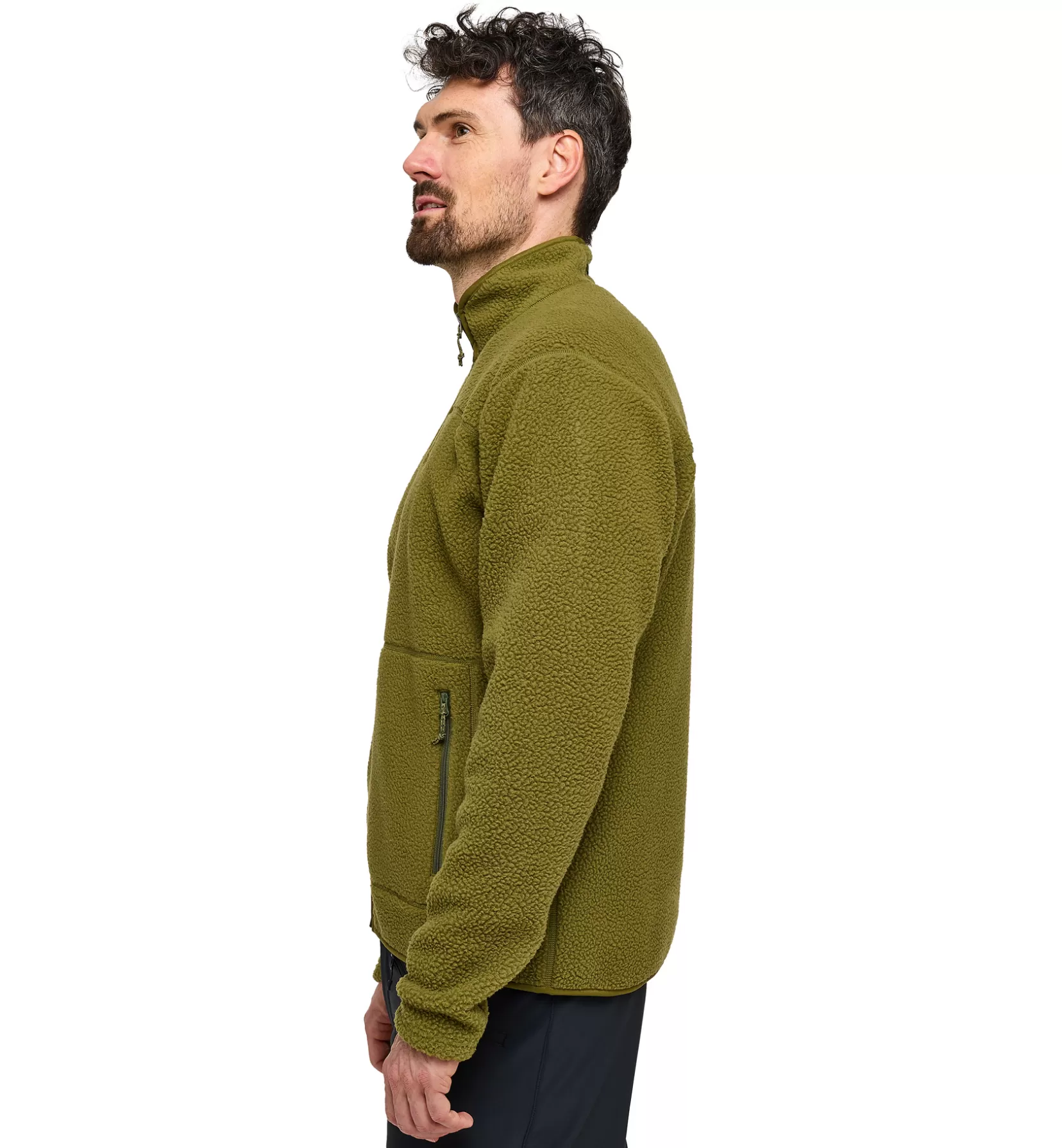 Hot Haglöfs Mossa Pile Jacket Men Olive Green