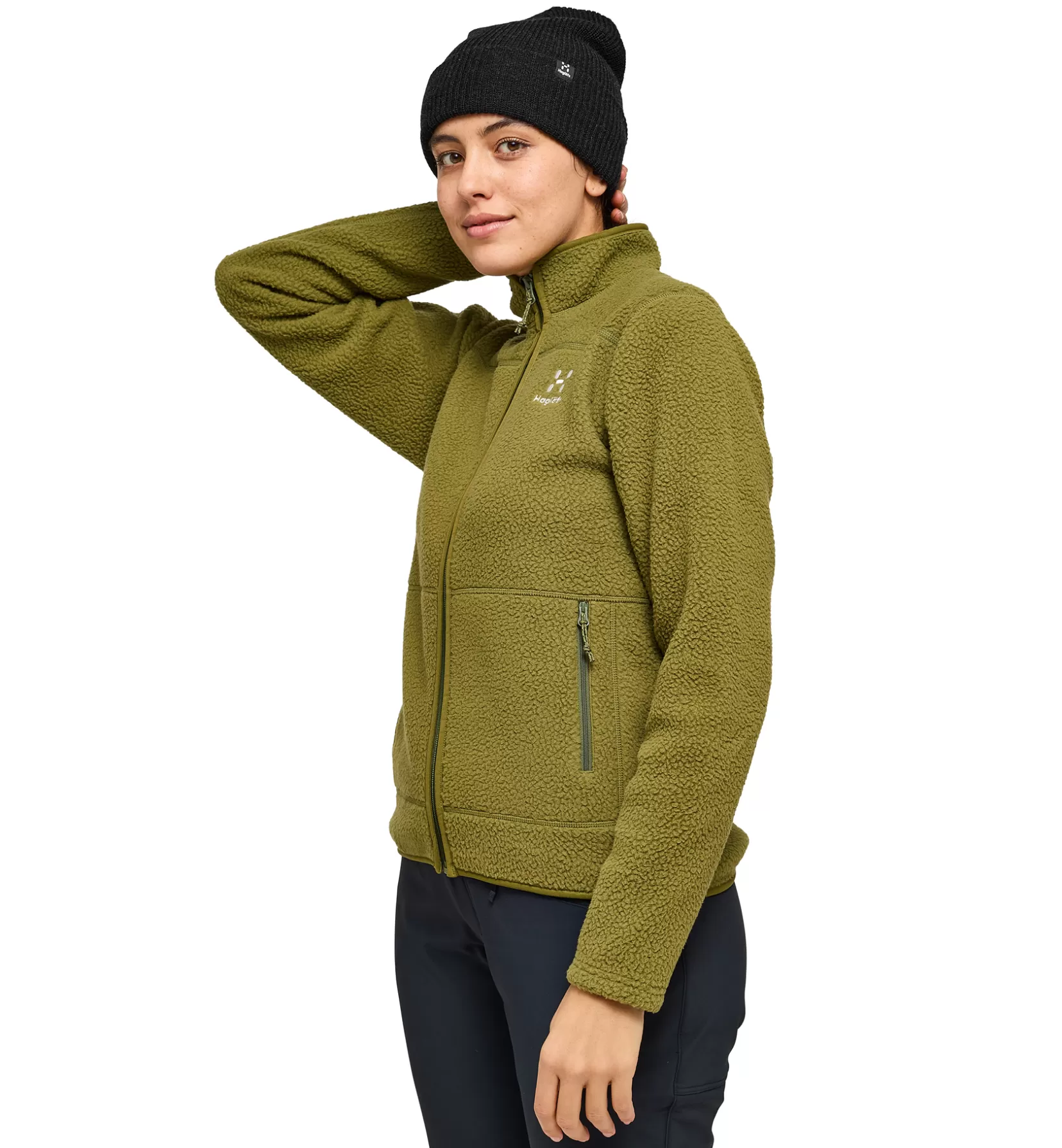 Hot Haglöfs Mossa Pile Jacket Women Olive Green