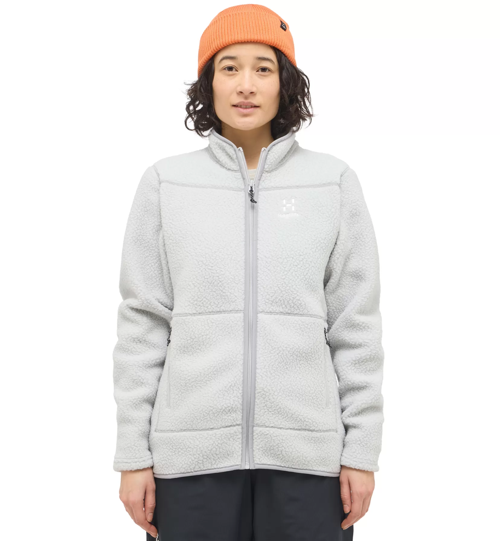 New Haglöfs Mossa Pile Jacket Women Stone Grey Melange