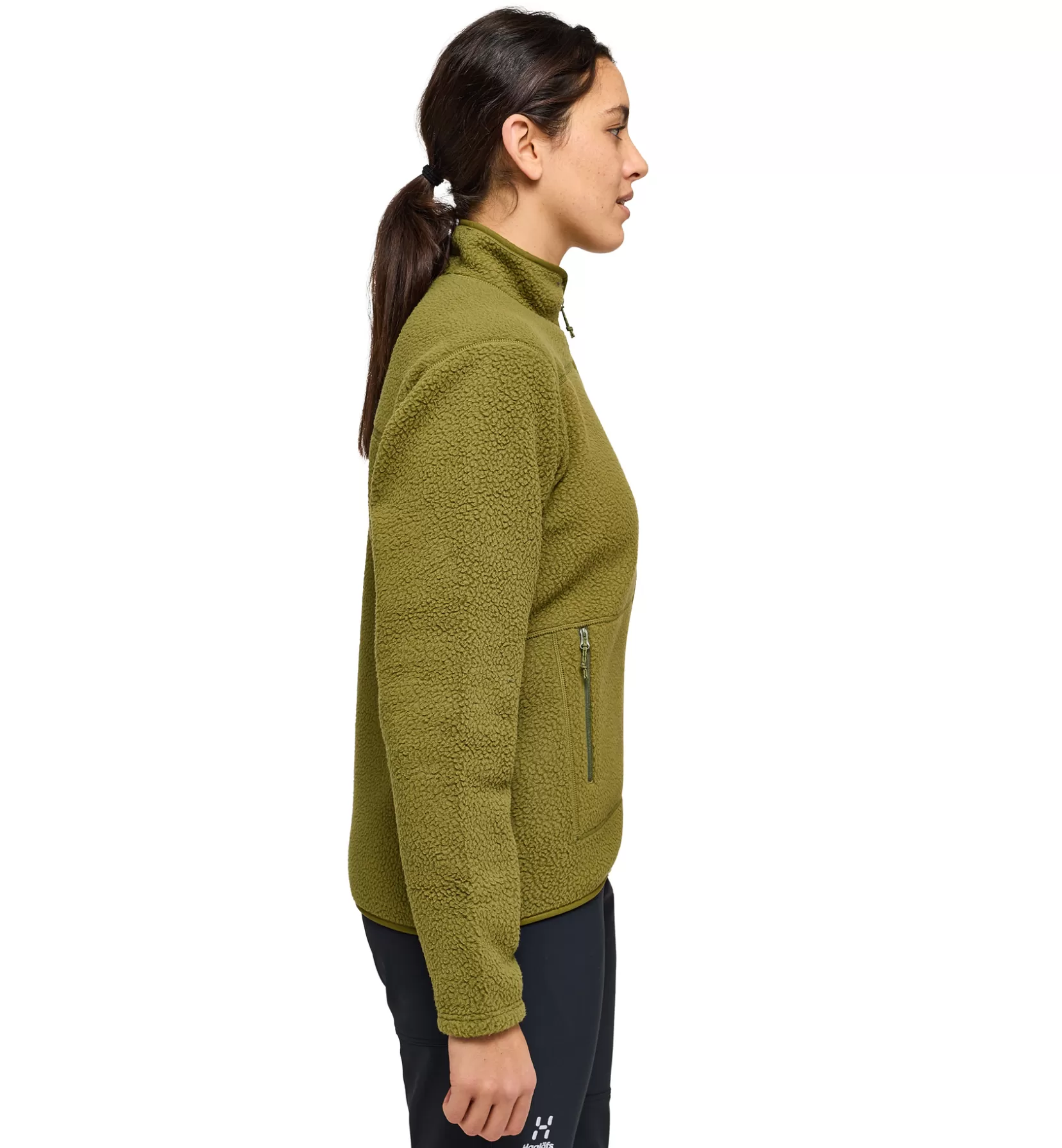 Hot Haglöfs Mossa Pile Jacket Women Olive Green