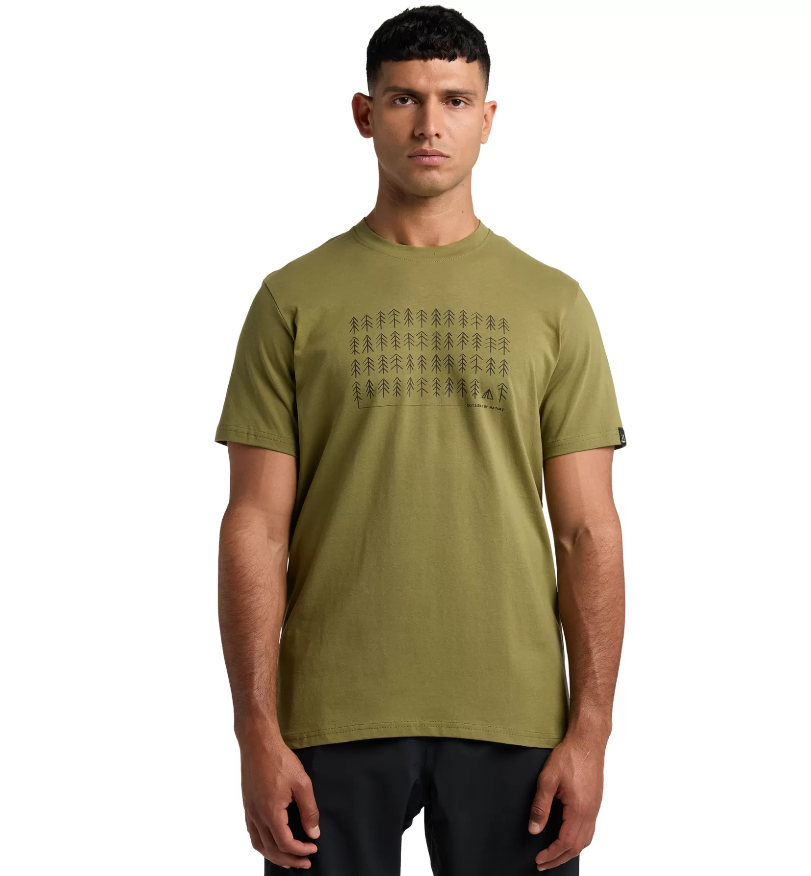 Cheap Haglöfs Outsider By Nature Print Tee Men Olive Green