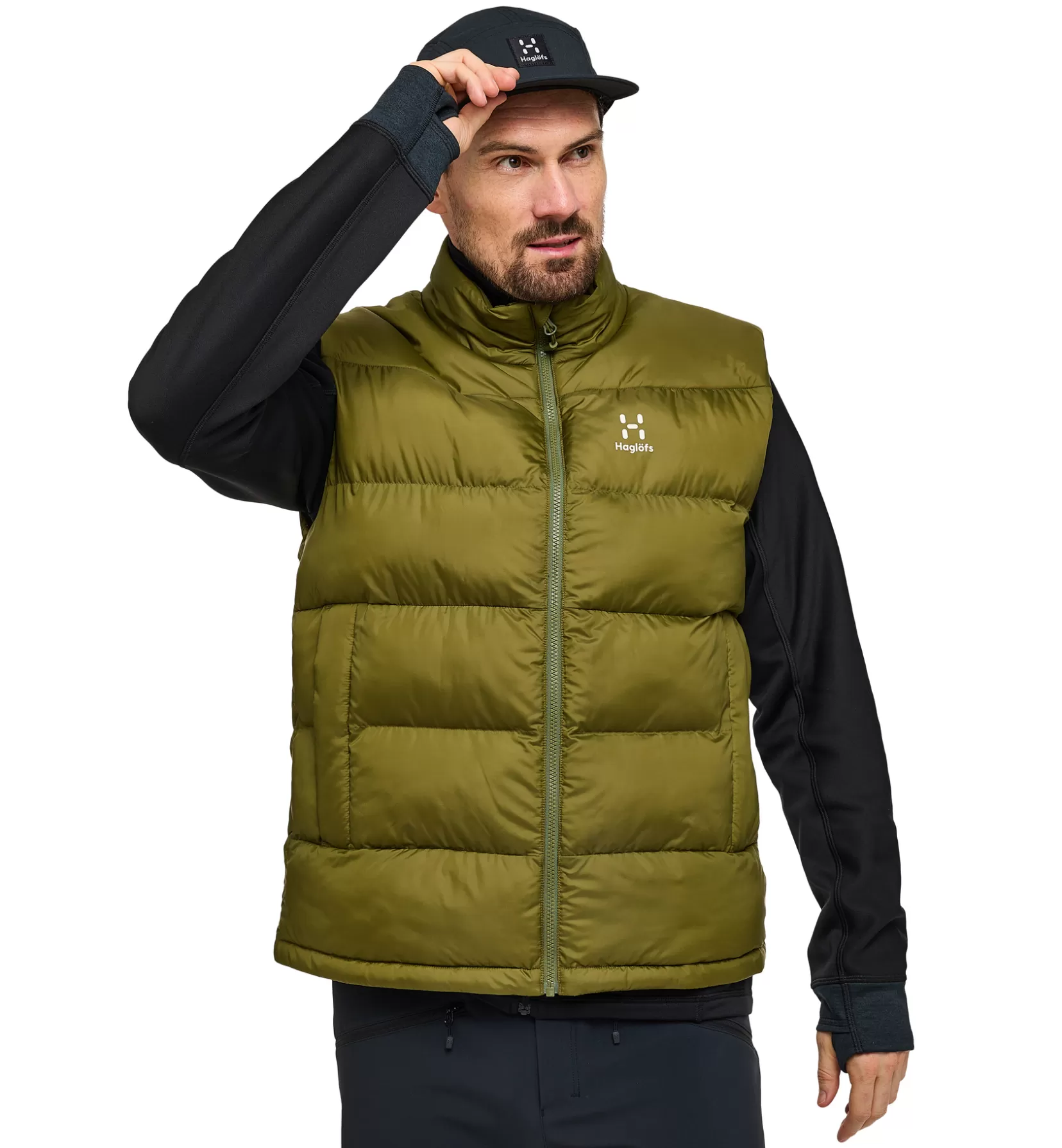 Fashion Haglöfs Puffy Mimic Vest Men Olive Green