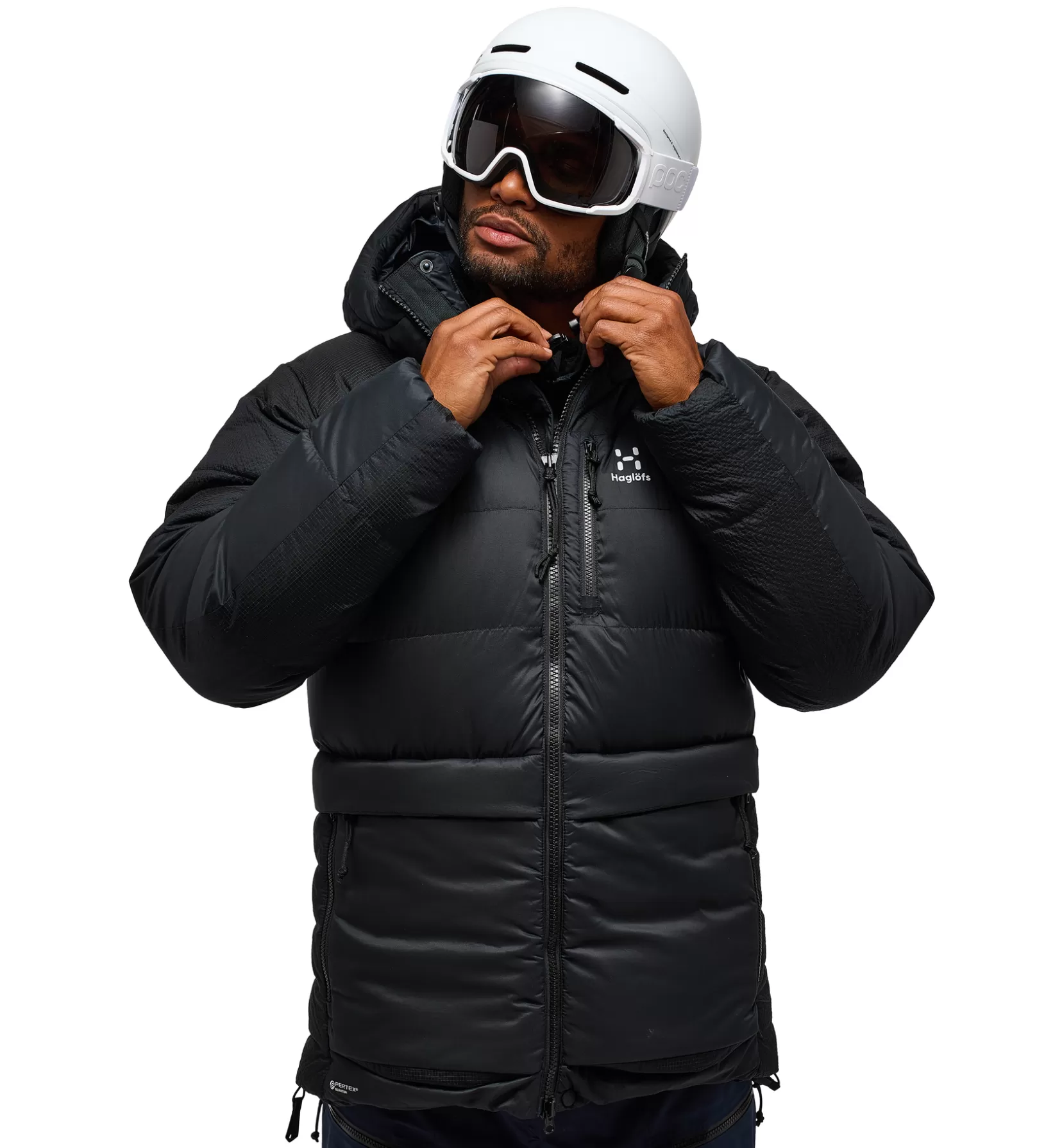 Shop Haglöfs Riksgränsen Down 850 Hood Men True Black