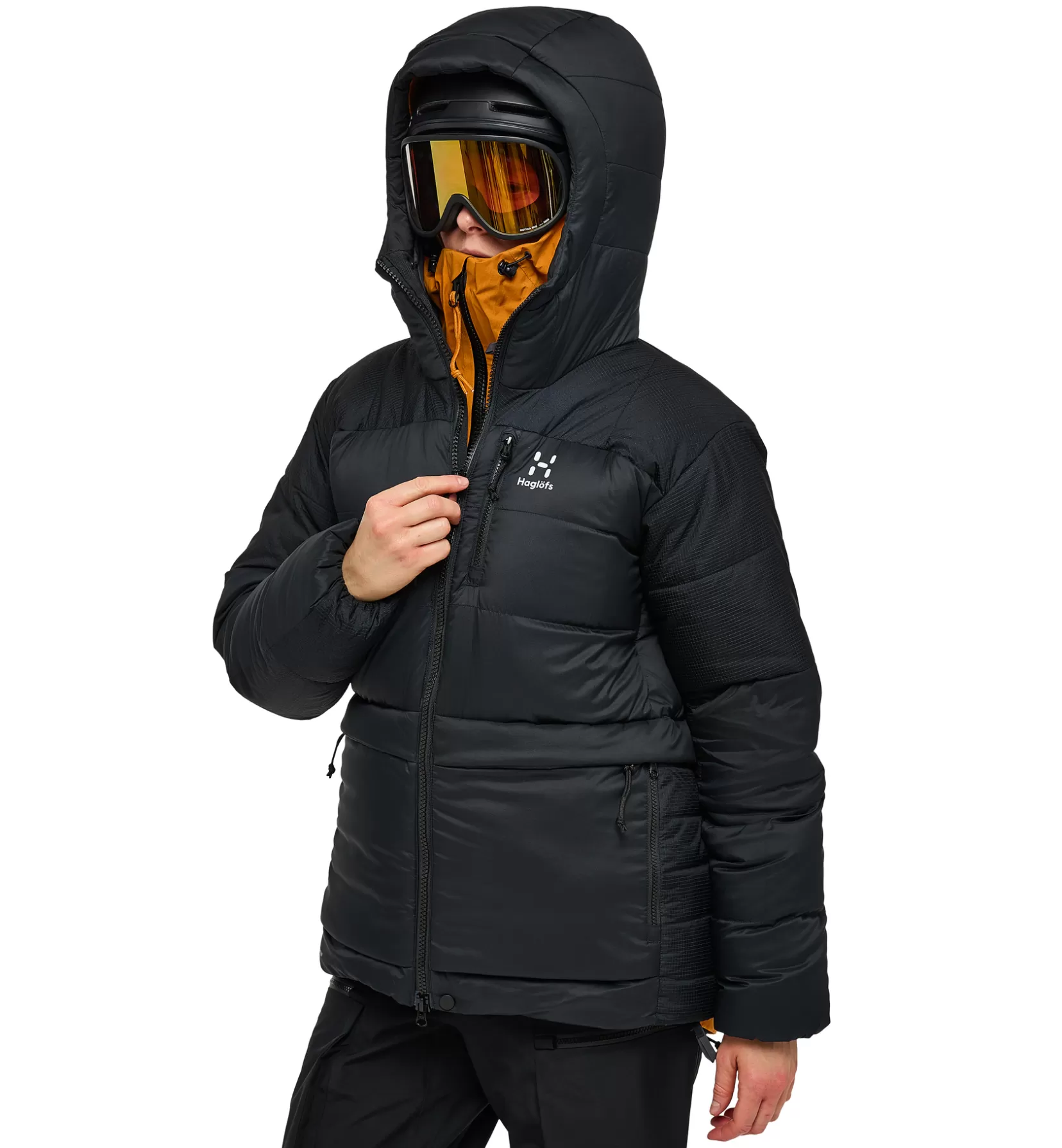 Clearance Haglöfs Riksgränsen Down 850 Hood Women True Black