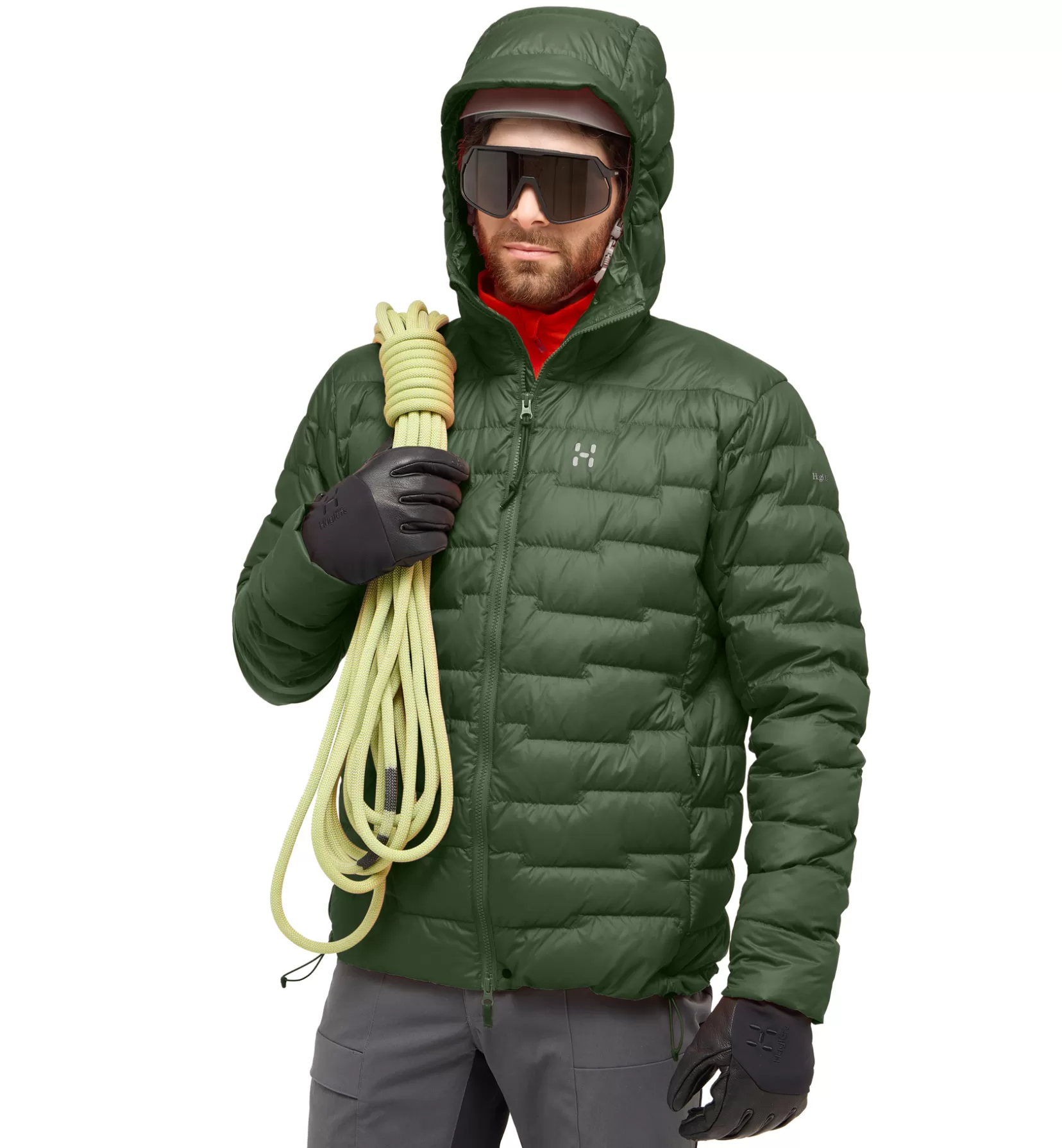 Hot Haglöfs ROC Flash Down Hood Men Seaweed Green