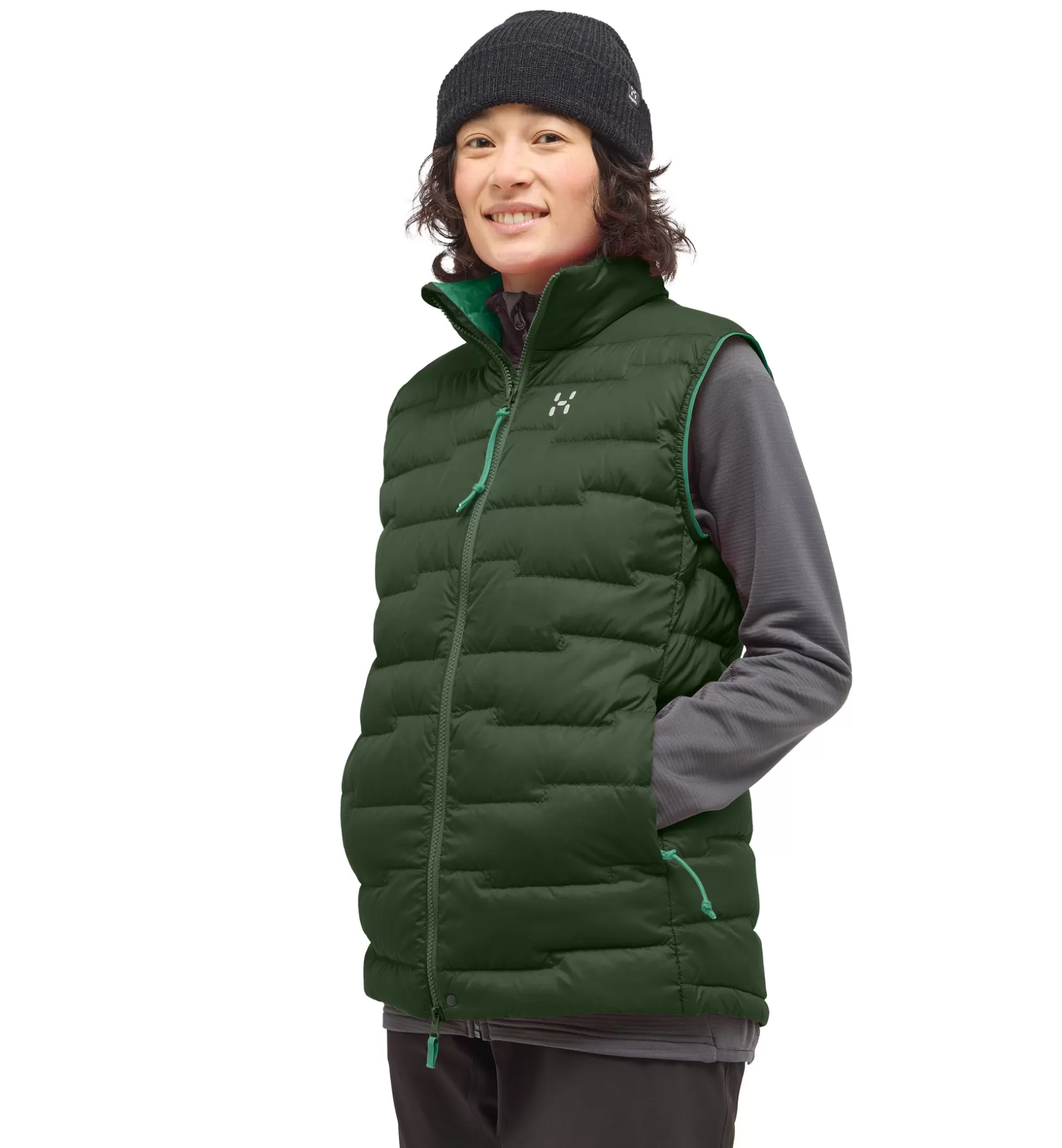 New Haglöfs ROC Flash Down Vest Women Seaweed Green