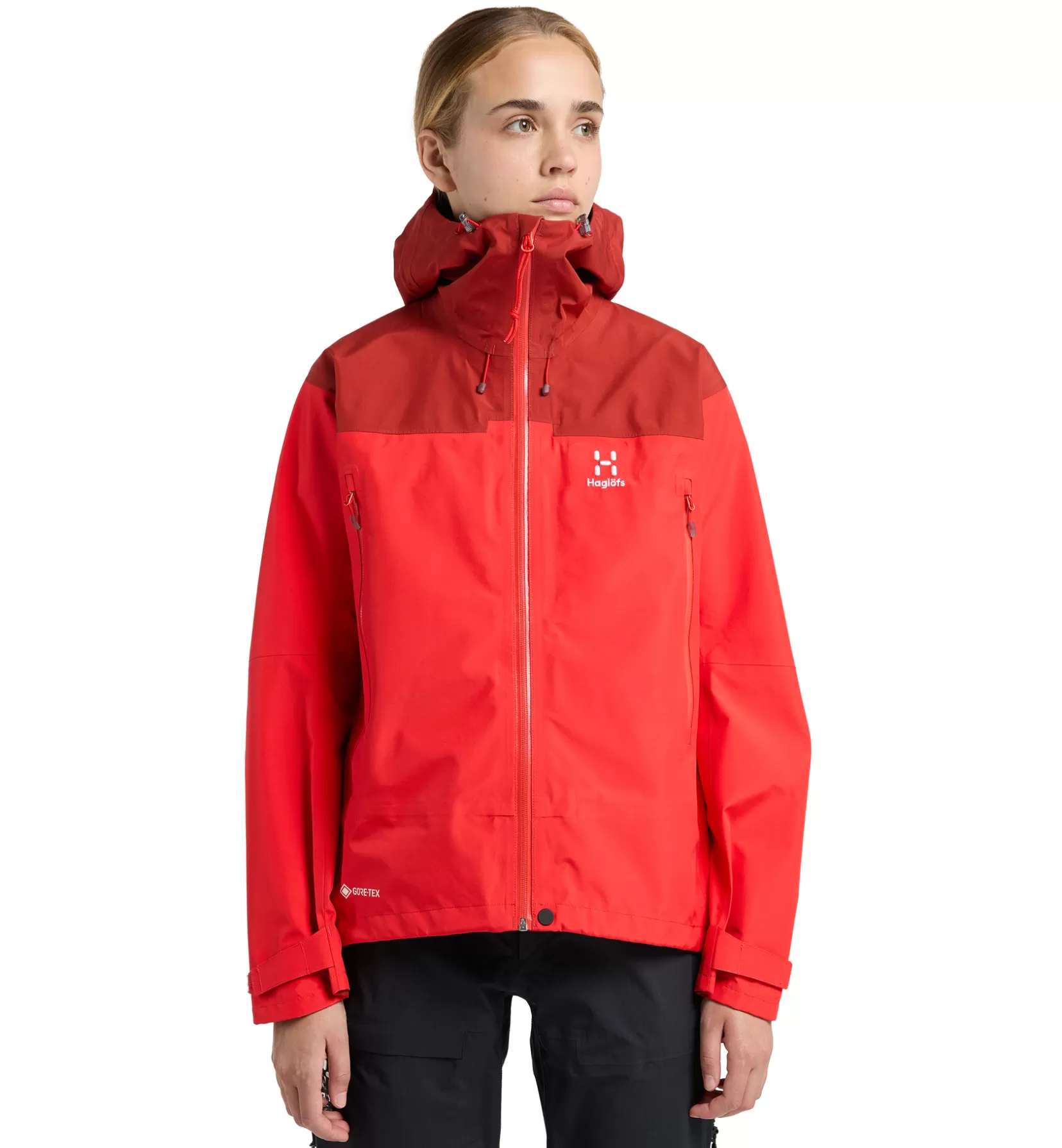 Clearance Haglöfs ROC Flash GTX Jacket Women Poppy red/Corrosion