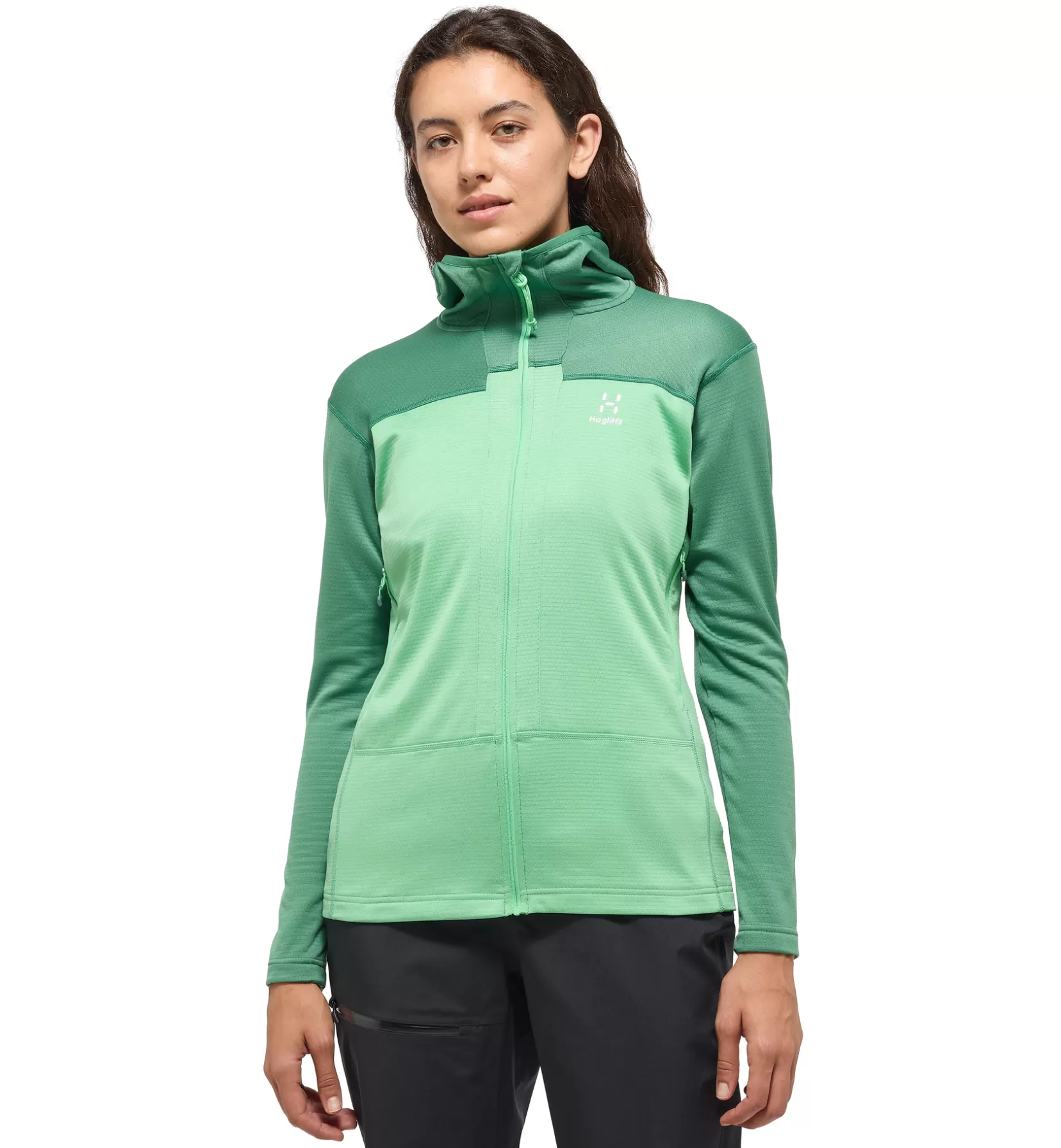 Cheap Haglöfs ROC Flash Mid Hood Women Dk Jelly Green/Mint Stone