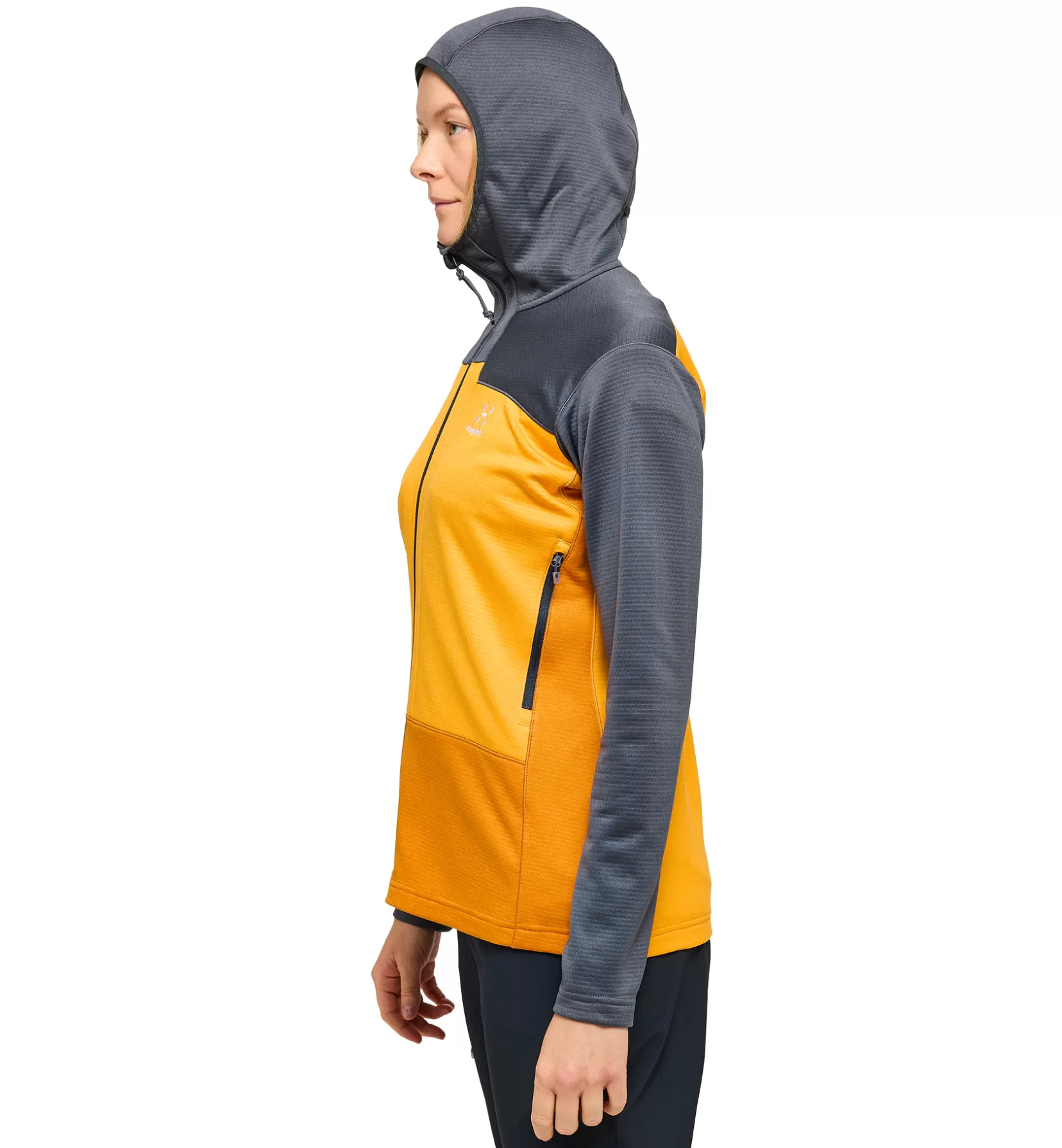 Online Haglöfs ROC Flash Mid Hood Women Magnetite/Sunny yellow