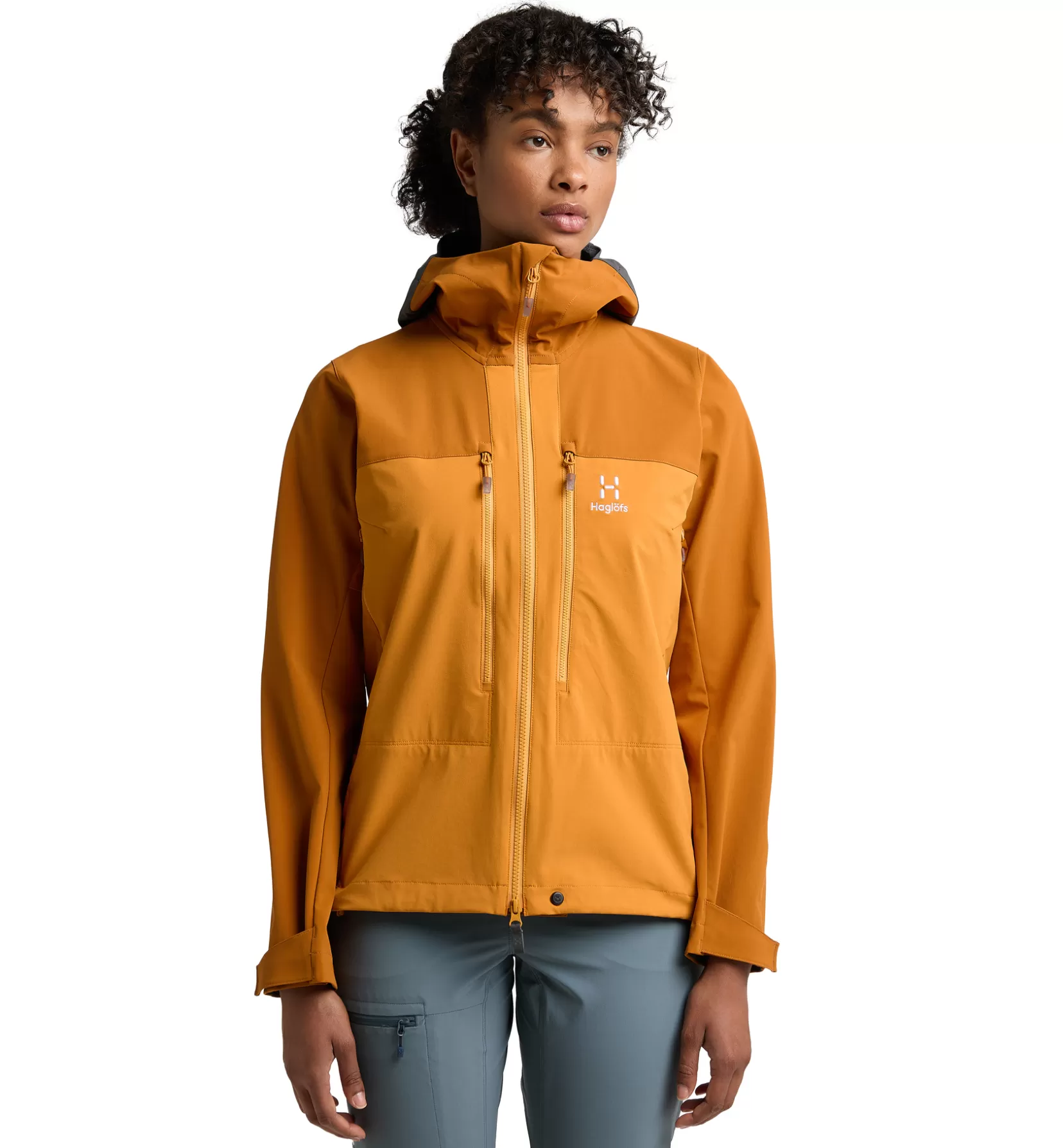 Shop Haglöfs Roc Sight Softshell Jacket Women Desert yellow/Golden brown