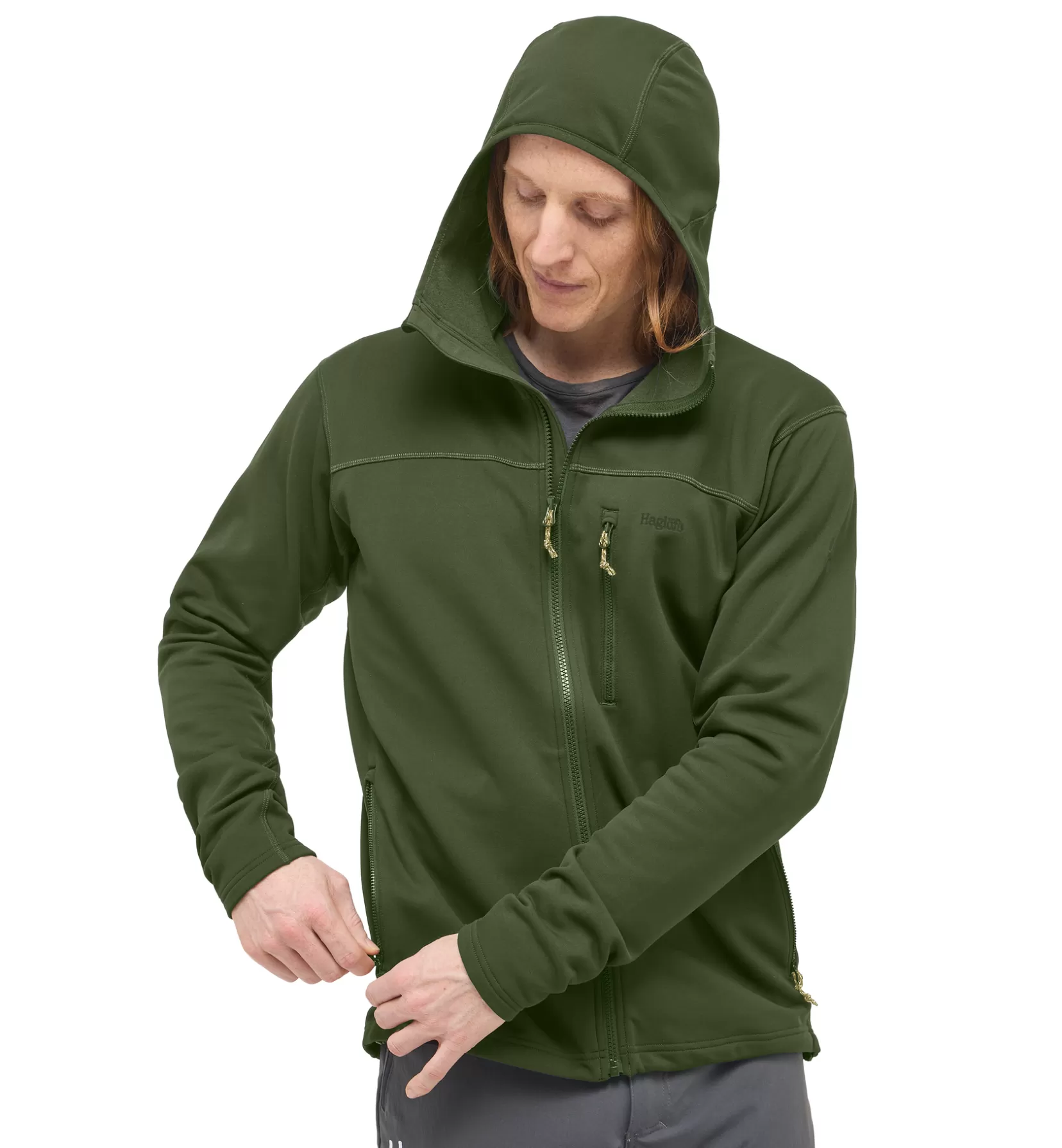 Cheap Haglöfs Rosson Mid Hood Men Seaweed Green