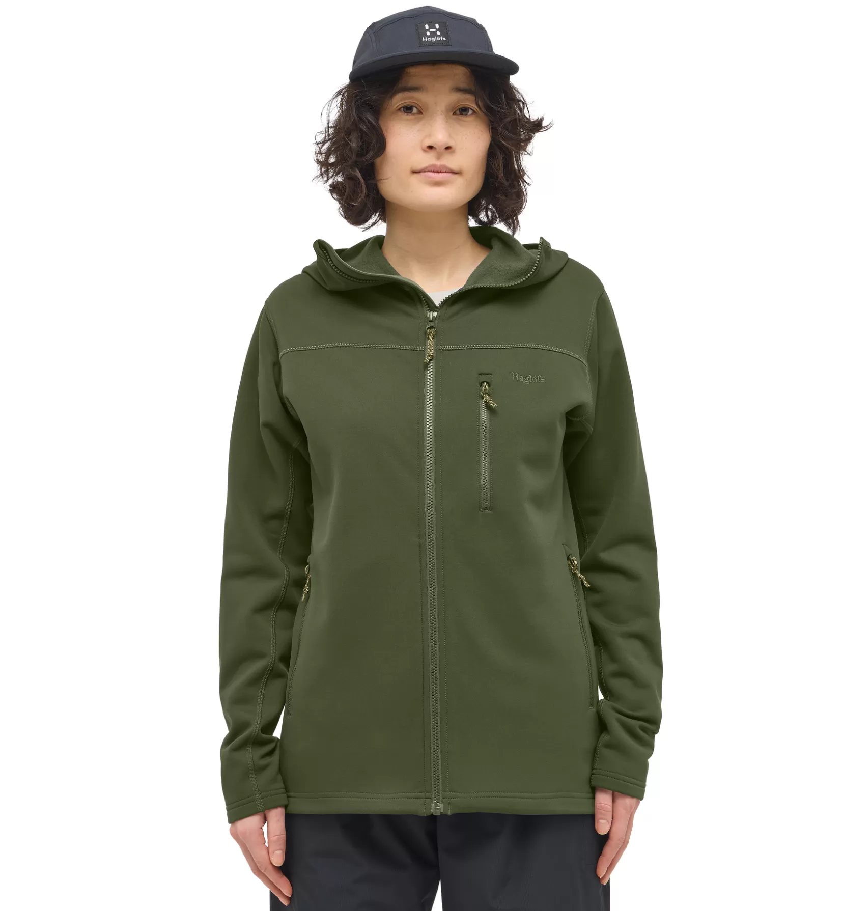 Outlet Haglöfs Rosson Mid Hood Women Seaweed Green