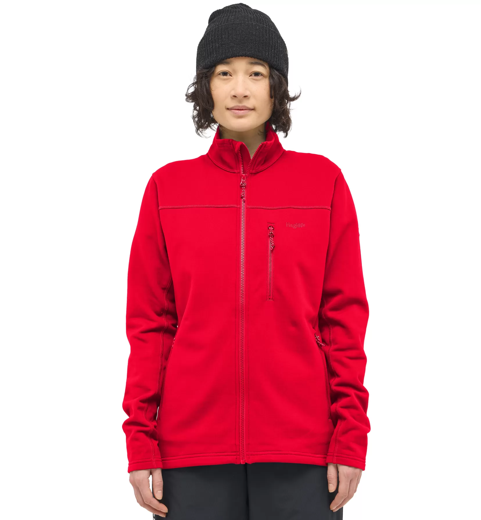 Cheap Haglöfs Rosson Mid Jacket Women Bright Red