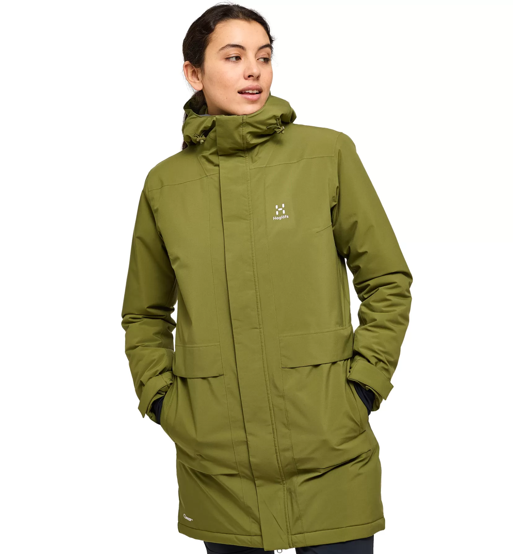 New Haglöfs Salix Proof Mimic Parka Women Olive Green