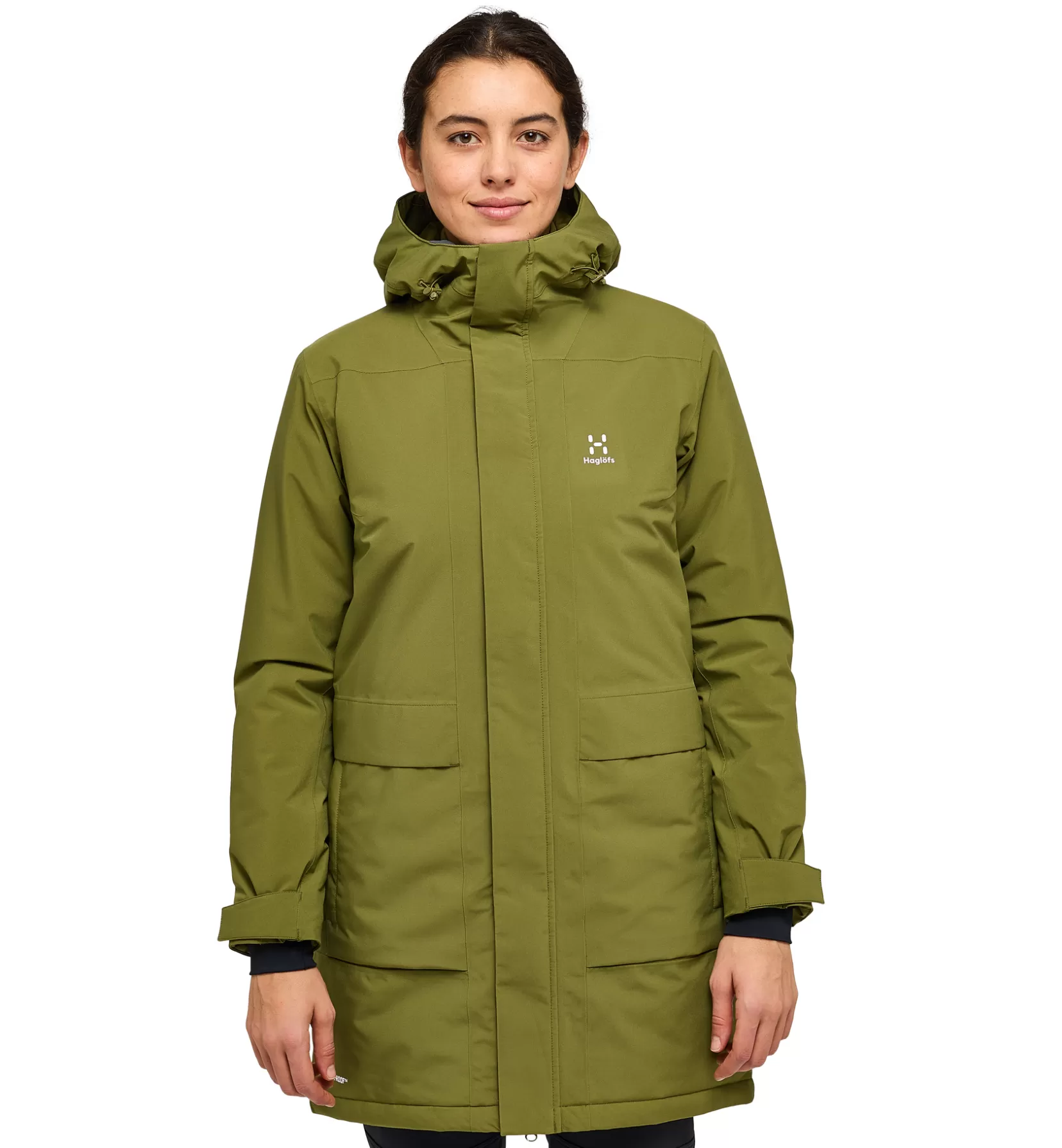 New Haglöfs Salix Proof Mimic Parka Women Olive Green