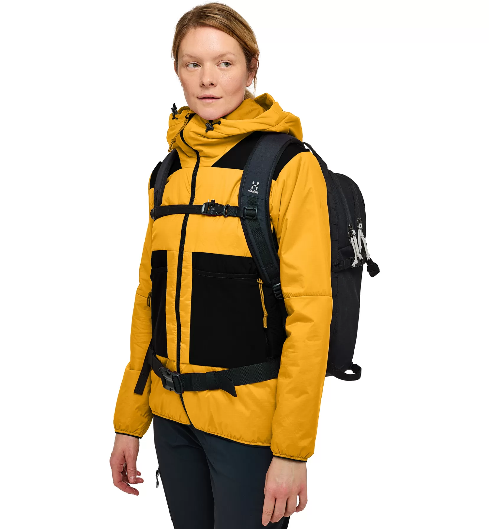 Fashion Haglöfs Spitz Mimic Hood Women Sunny Yellow/True Black