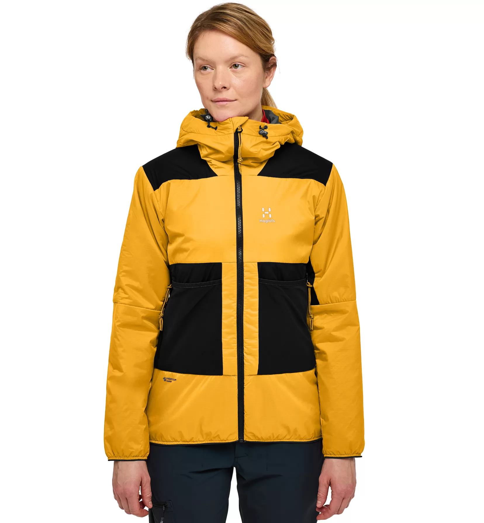 Fashion Haglöfs Spitz Mimic Hood Women Sunny Yellow/True Black