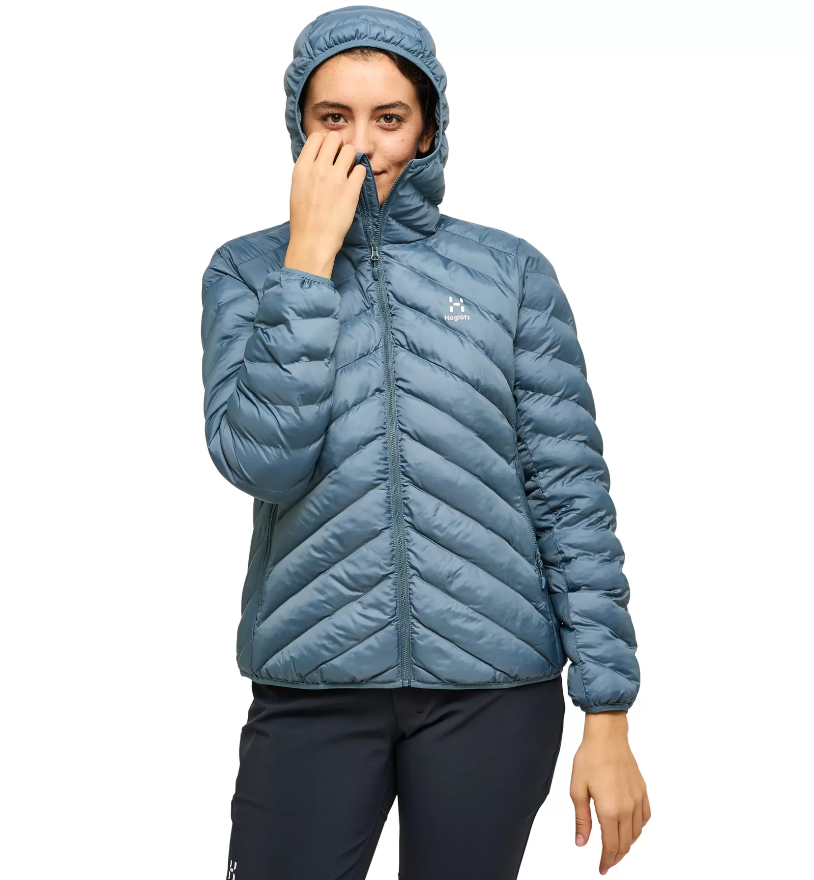 Shop Haglöfs Särna Mimic Hood Women Steel Blue