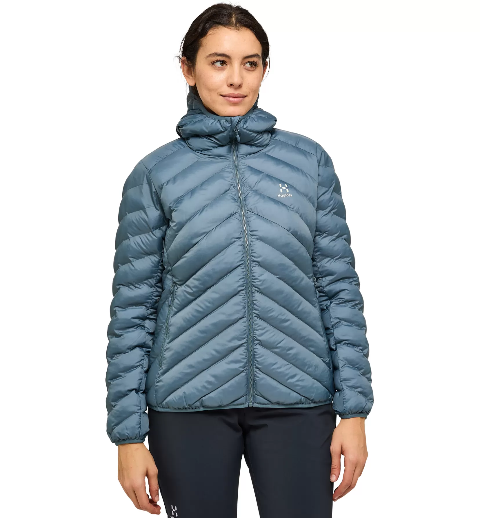 Shop Haglöfs Särna Mimic Hood Women Steel Blue