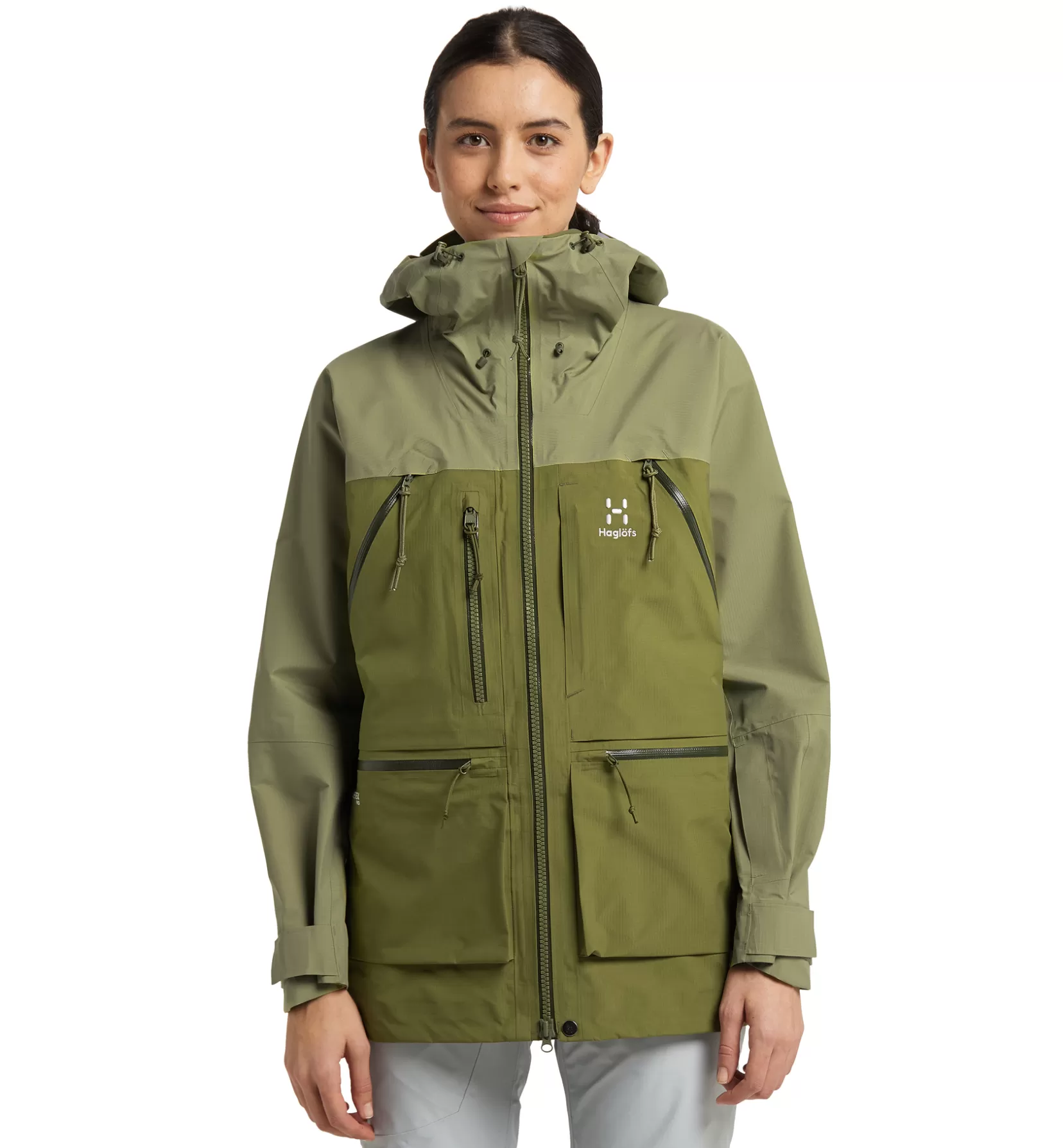 Fashion Haglöfs Vassi GTX Pro Jacket Women Olive green/Thyme green